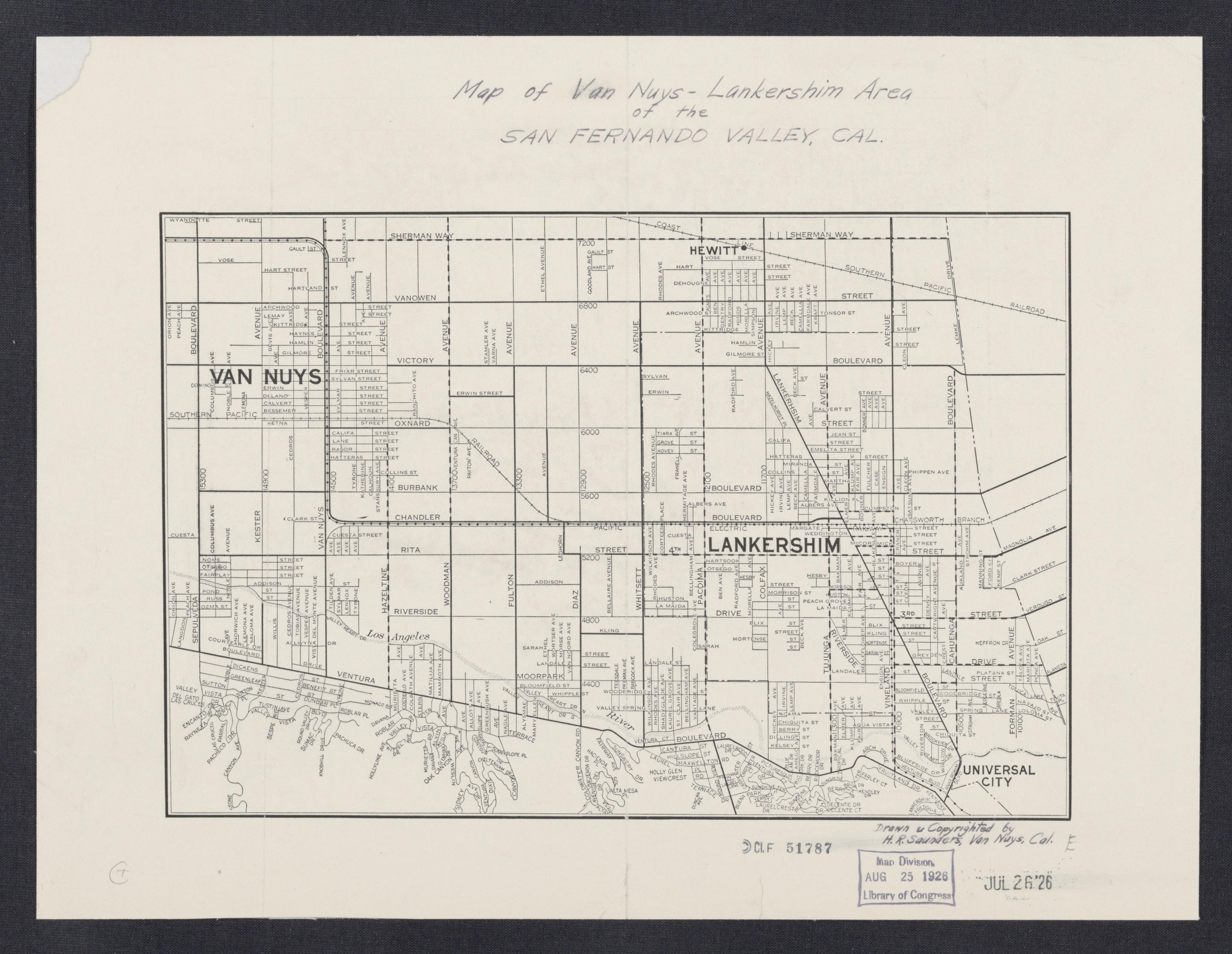 CA Drawer 108, Folder 15, Item 01 from Maps of California--regions Sand-San Fernando Valley 1850-1940 1800 by Relic Map Company