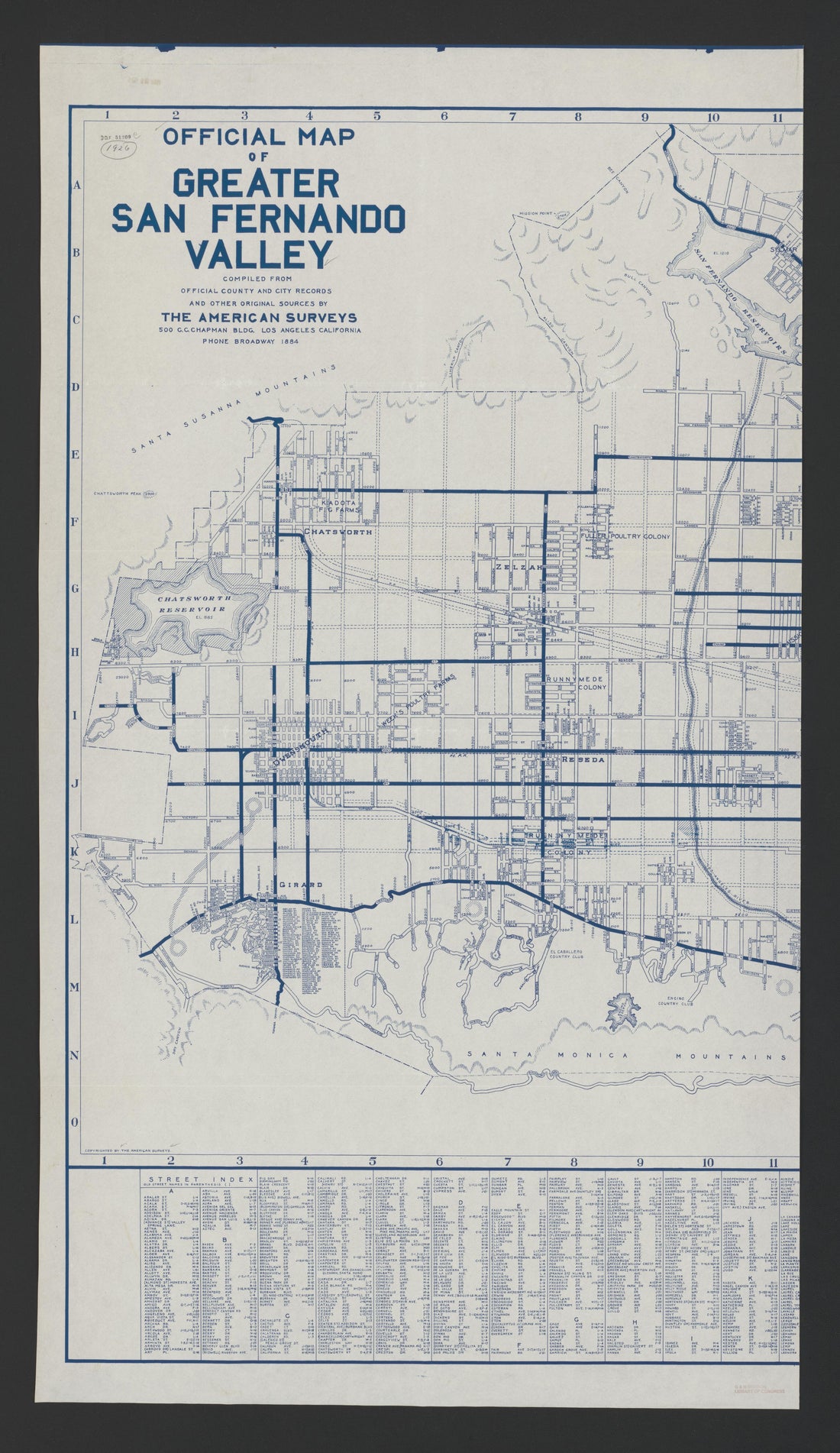 CA Drawer 108, Folder 14, Item 01 from Maps of California--regions Sand-San Fernando Valley 1850-1940 1800 by Relic Map Company