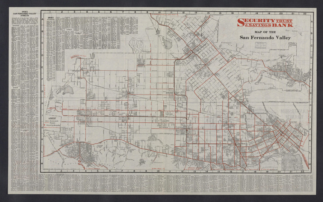 CA Drawer 108, Folder 19, Item 01 (Front) from Maps of California--regions Sand-San Fernando Valley 1850-1940 1800 by Relic Map Company
