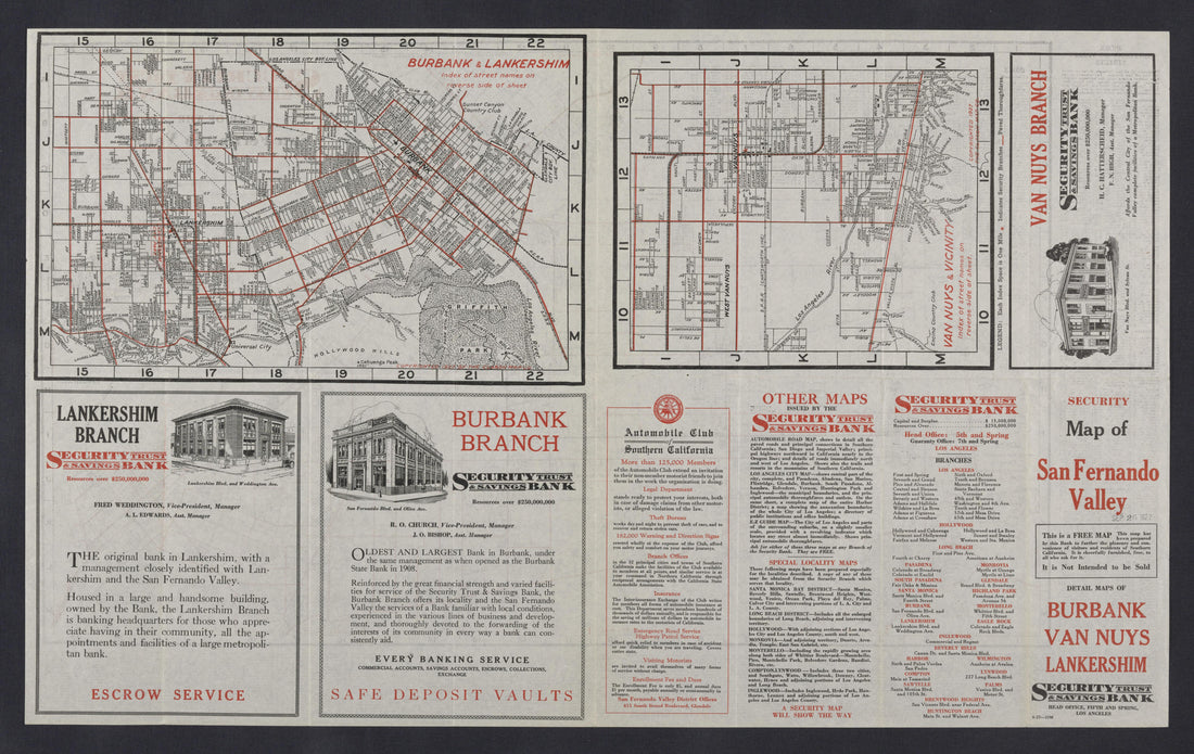CA Drawer 108, Folder 19, Item 01 (Back) from Maps of California--regions Sand-San Fernando Valley 1850-1940 1800 by Relic Map Company