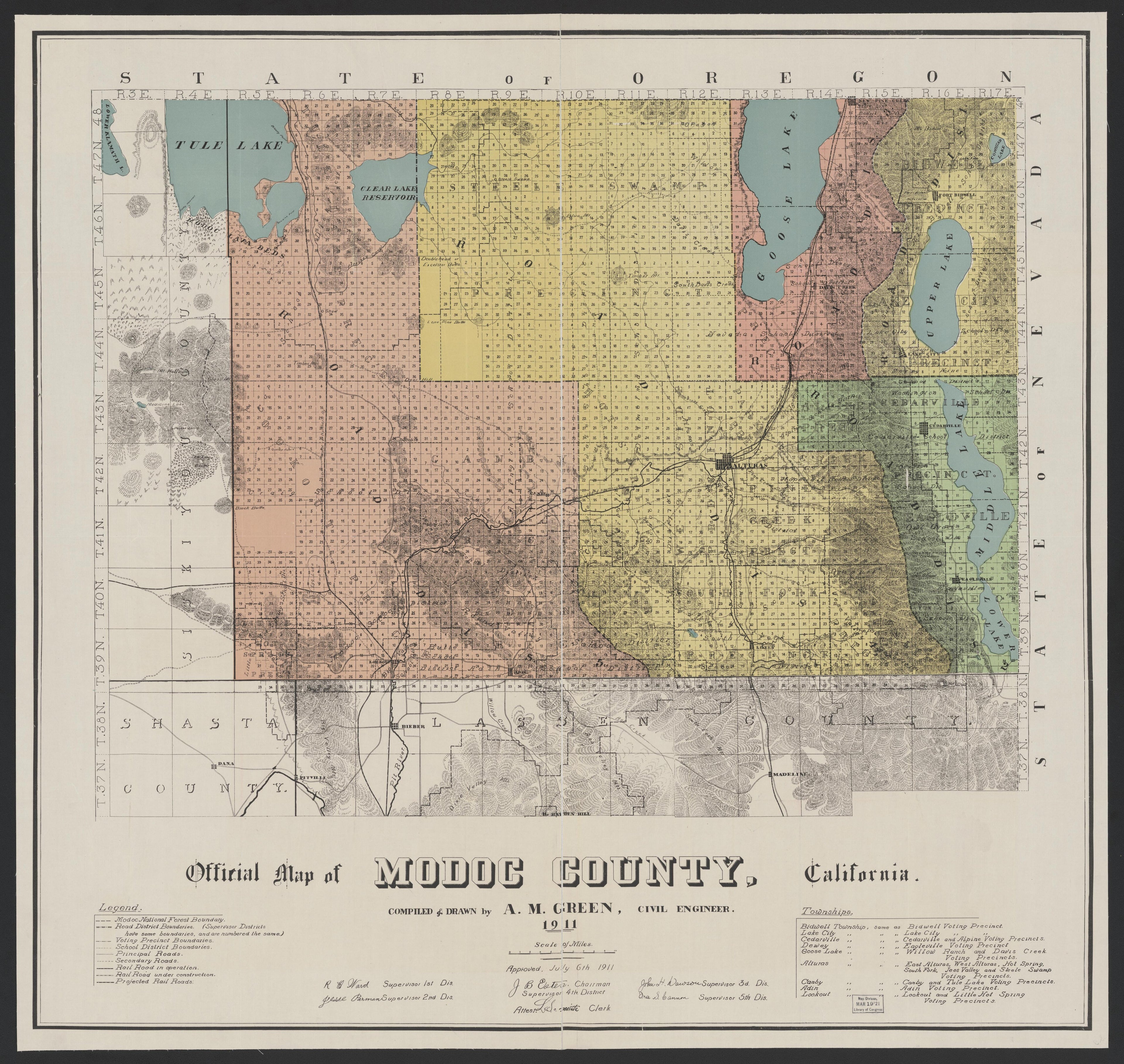 This old map of California, Modoc County,  was created by  in 1874