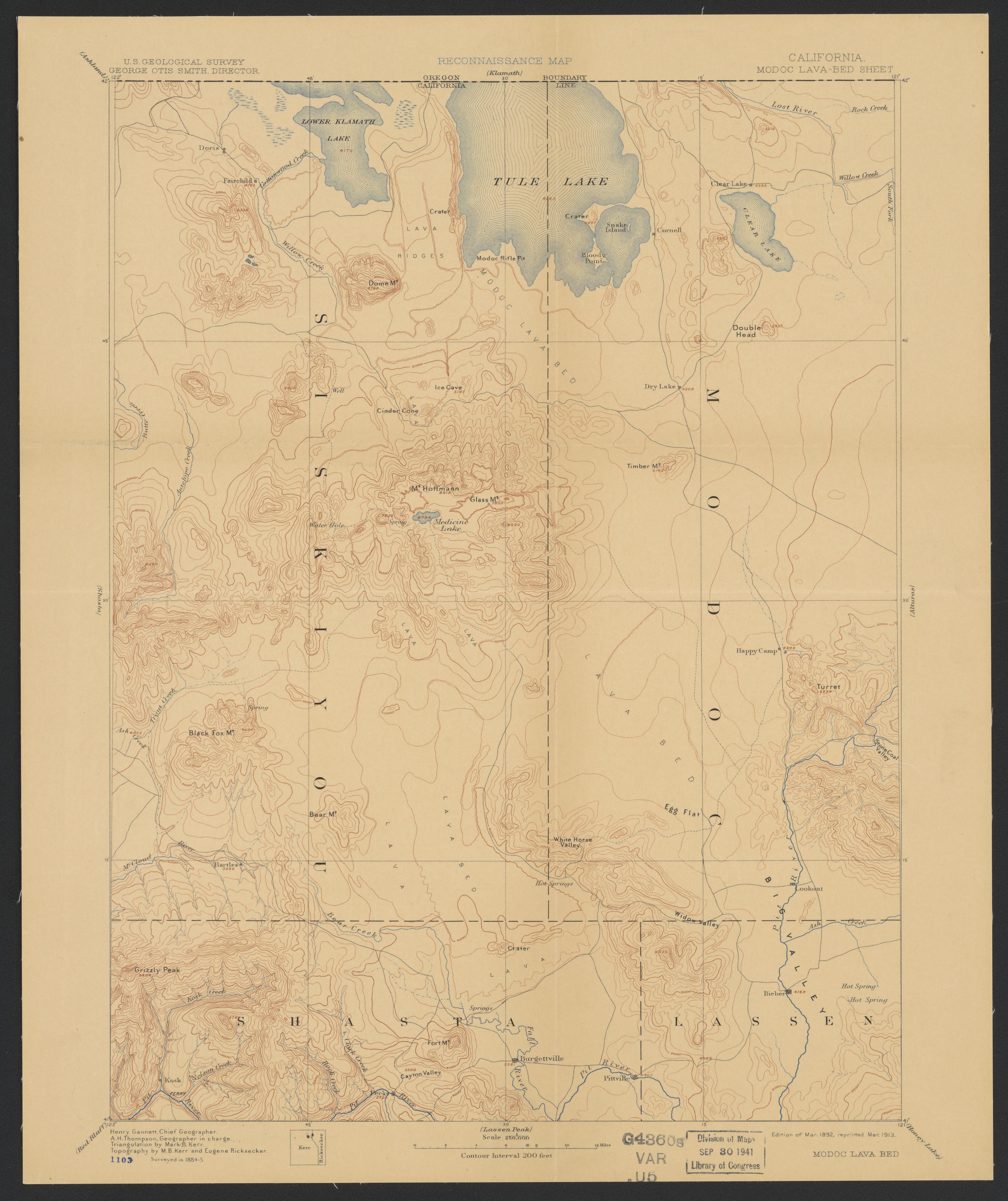 This old map of California, Modoc County,  was created by  in 1874