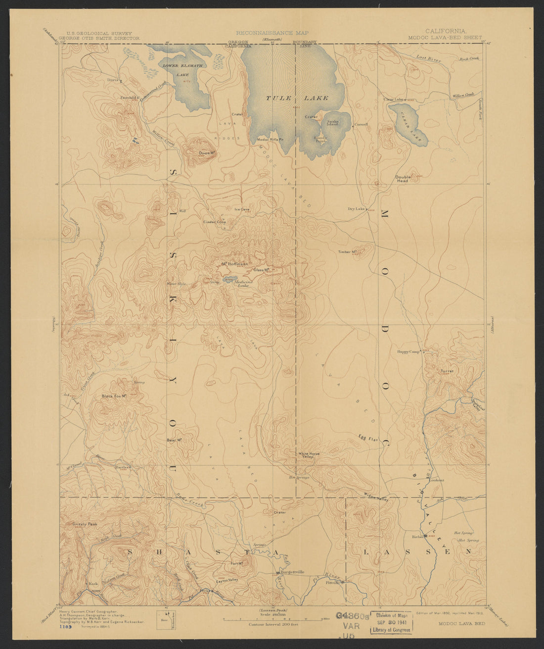 This old map of California, Modoc County,  was created by  in 1874