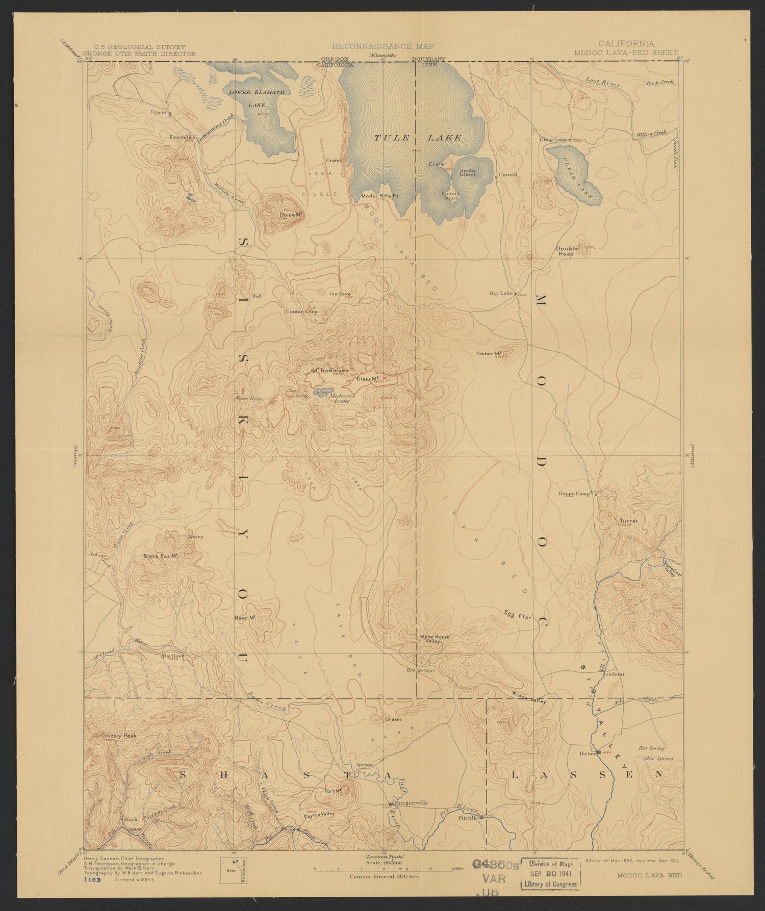 This old map of California, Modoc County,  was created by  in 1874