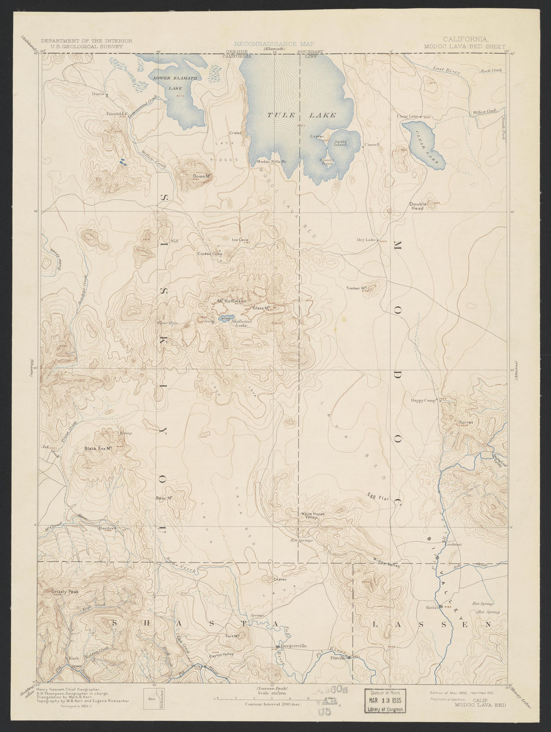 This old map of California, Modoc County,  was created by  in 1874