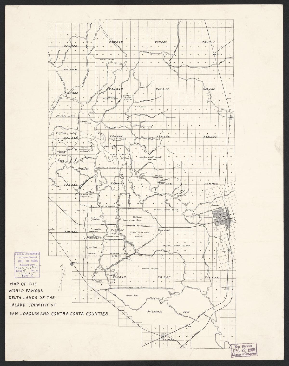 CA Drawer 189, Folder 07, Item 02 (Front) from Maps of California--counties San Joaquin 1850 by Relic Map Company