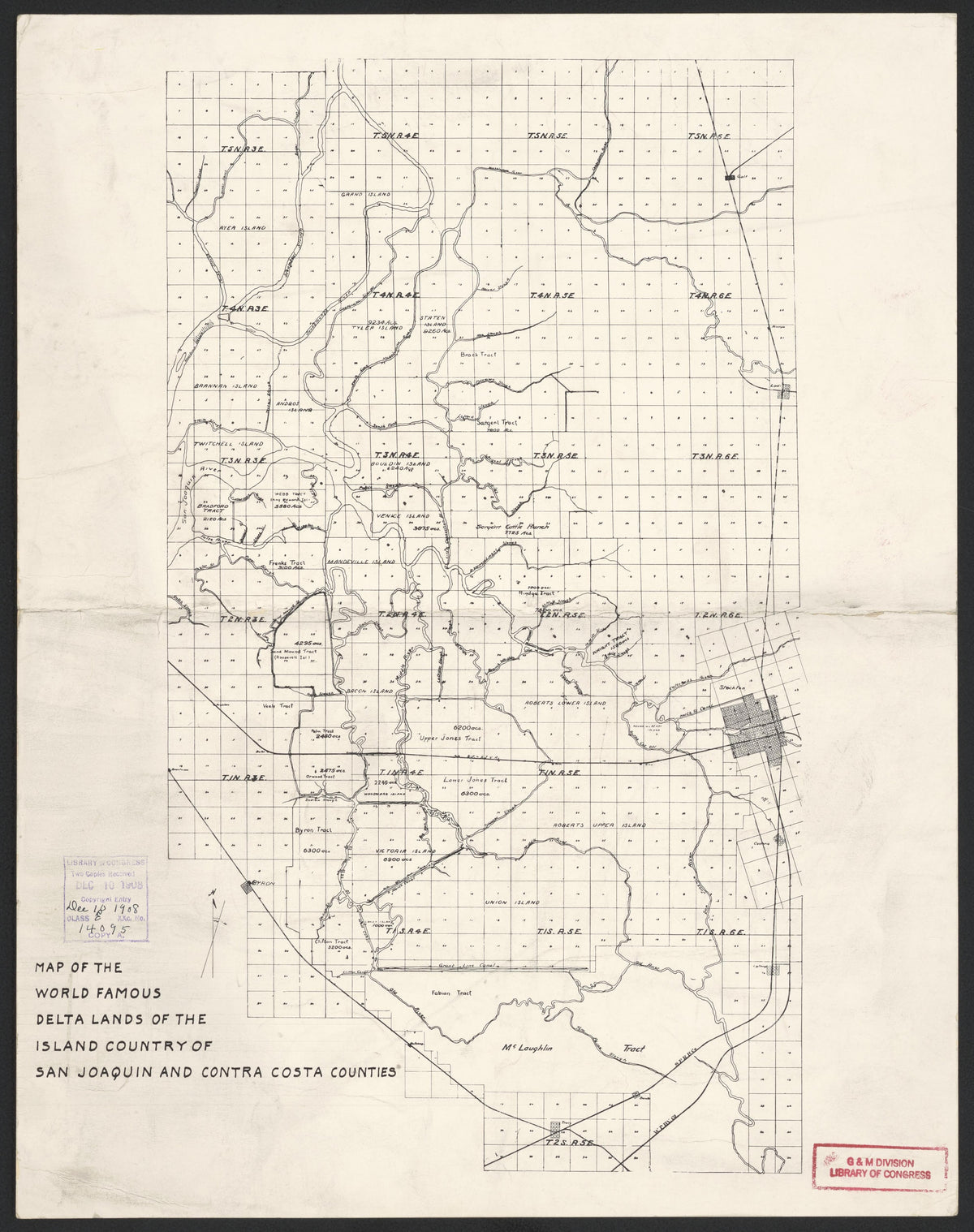 CA Drawer 189, Folder 07, Item 01 (Front) from Maps of California--counties San Joaquin 1850 by Relic Map Company