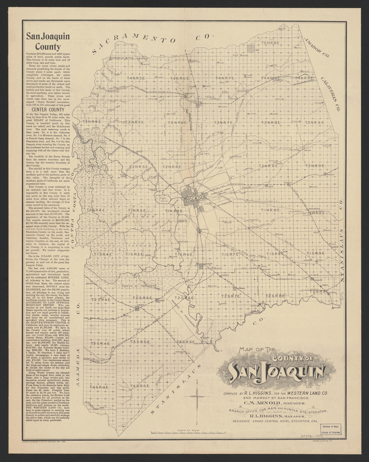 CA Drawer 189, Folder 04, Item 01 (Front) from Maps of California--counties San Joaquin 1850 by Relic Map Company