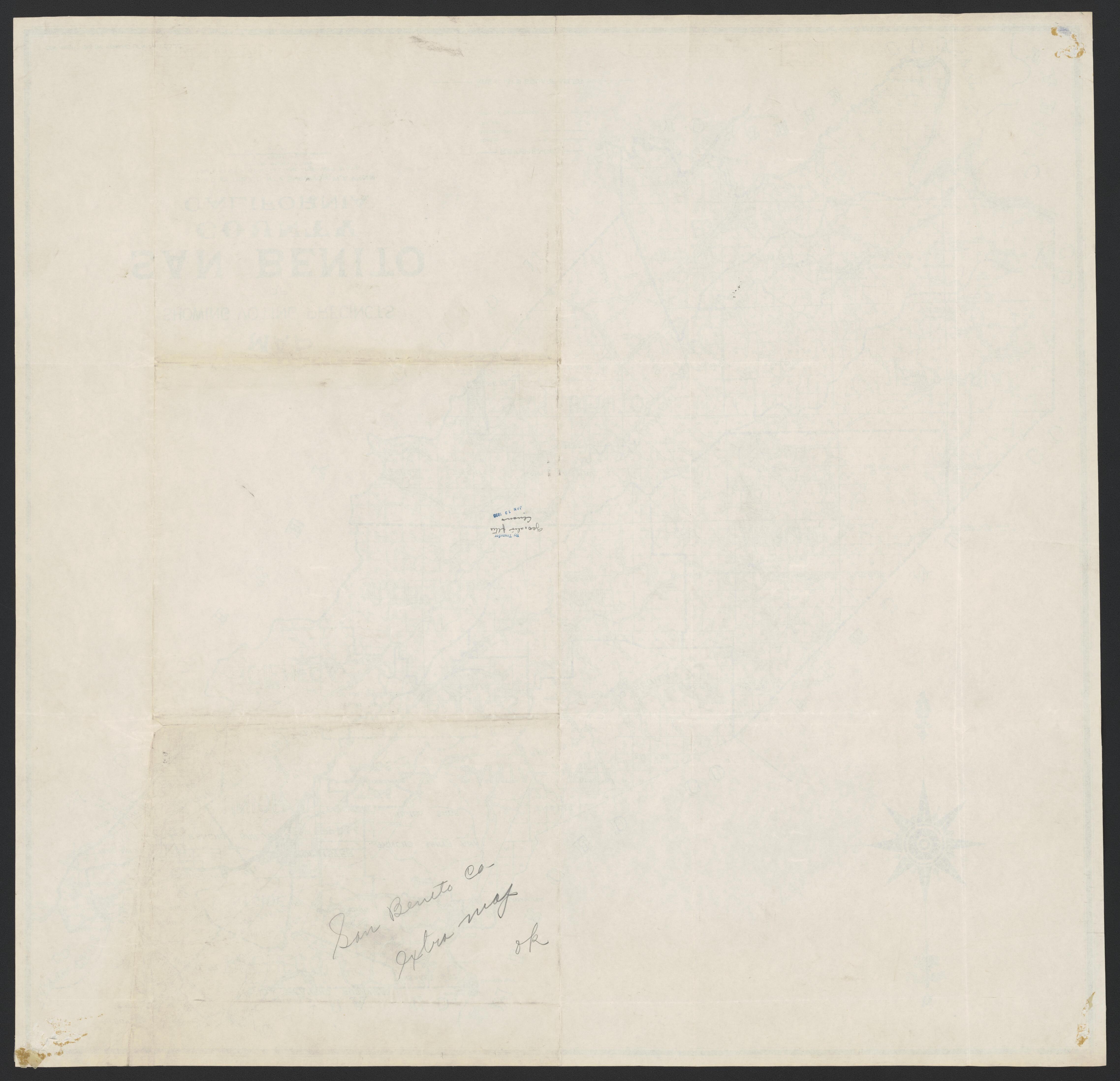 This old map of California, San Benito County, San Diego County,  was created by  in 1850|1874