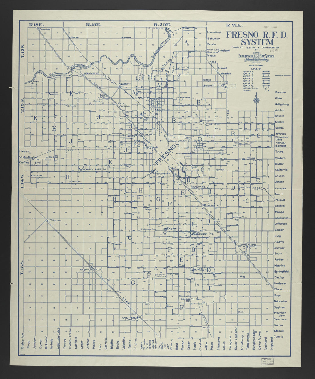 This old map of California, Fresno County,  was created by  in 1914