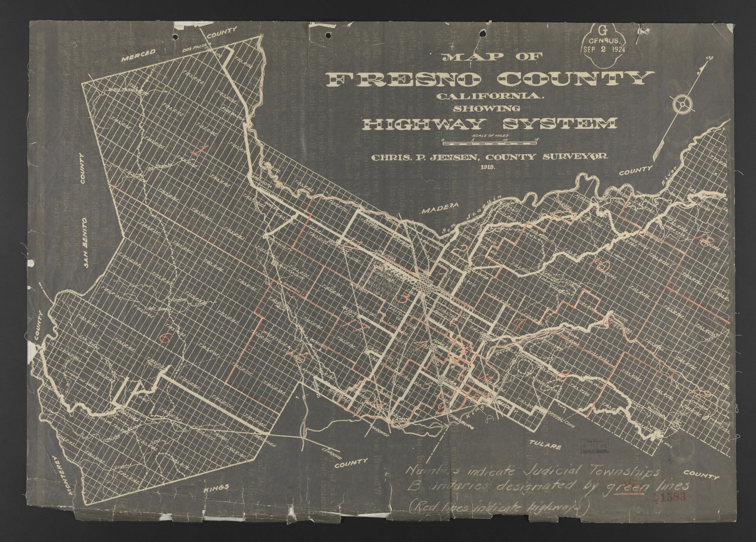 CA Drawer 134, Folder 07, Item 02 from Maps of California--counties Fresno 1914-1937 by Relic Map Company