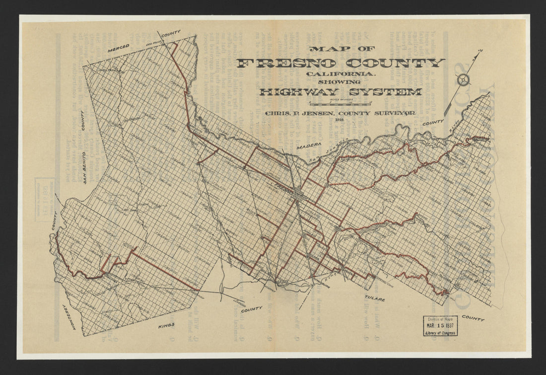 This old map of California, Fresno County,  was created by  in 1914