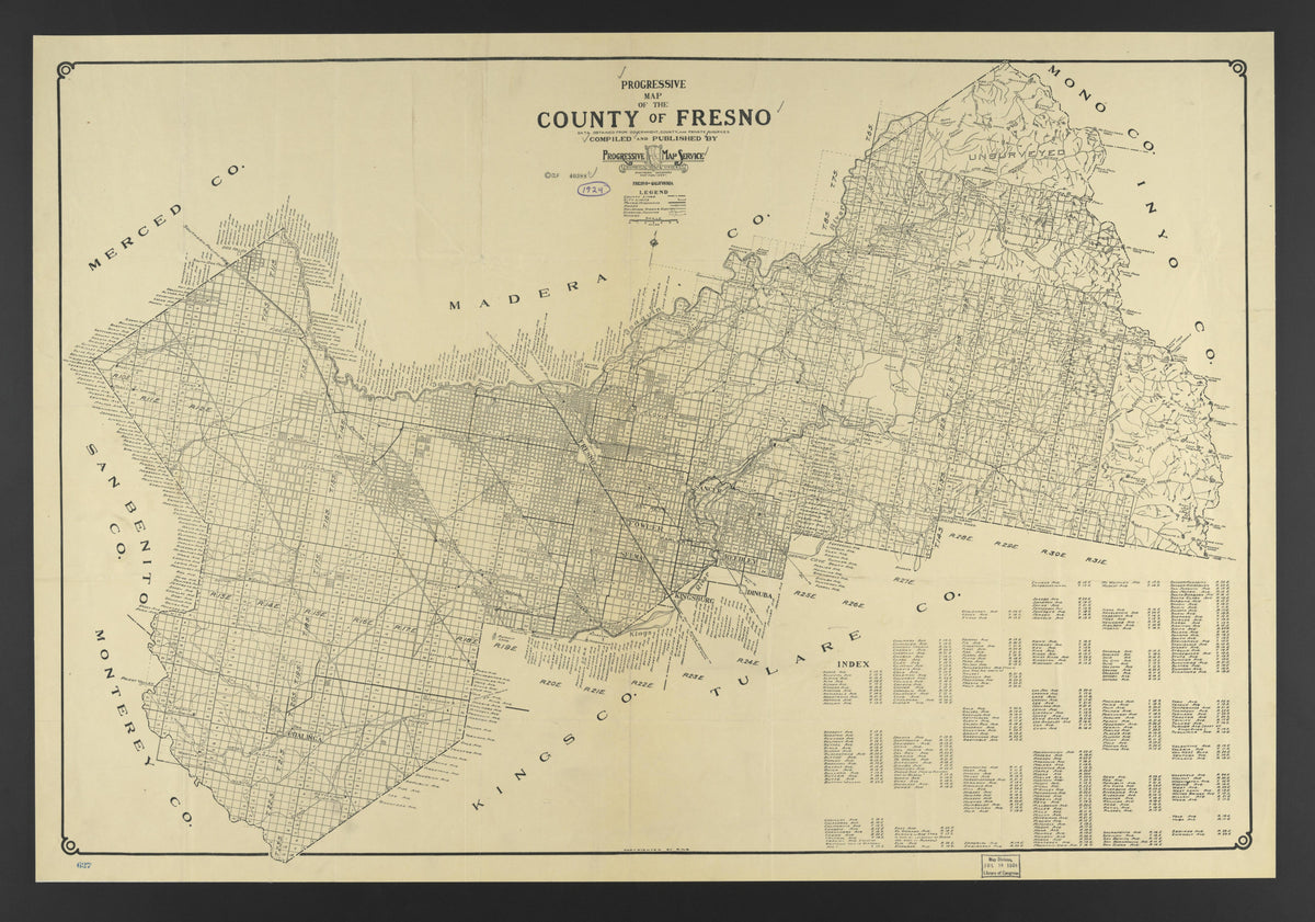 CA Drawer 134, Folder 05, Item 02 from Maps of California--counties Fresno 1914-1937 by Relic Map Company