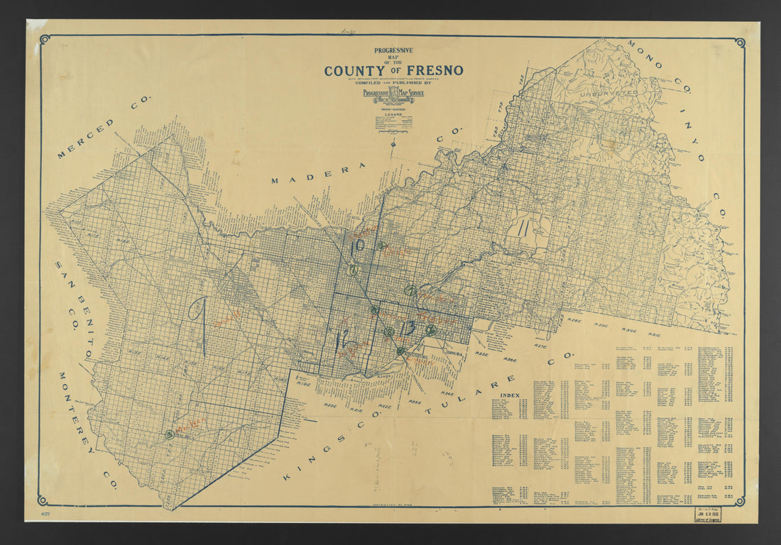 This old map of California, Fresno County,  was created by  in 1914