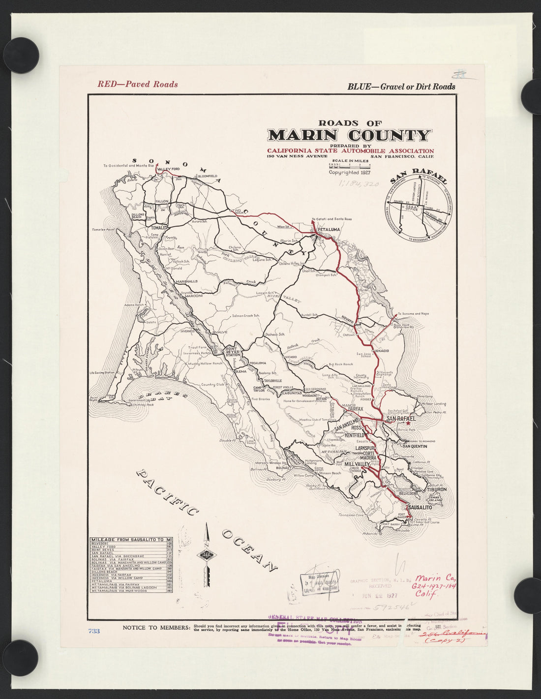This old map of California, Marin County,  was created by  in 1850