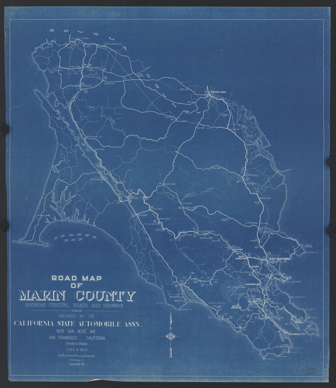 This old map of California, Marin County,  was created by  in 1850