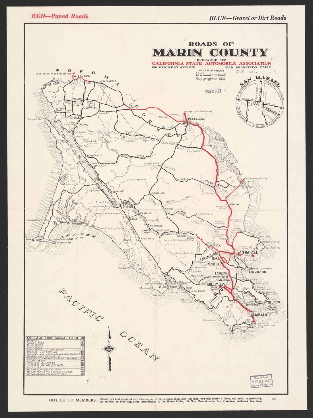 This old map of California, Marin County,  was created by  in 1850