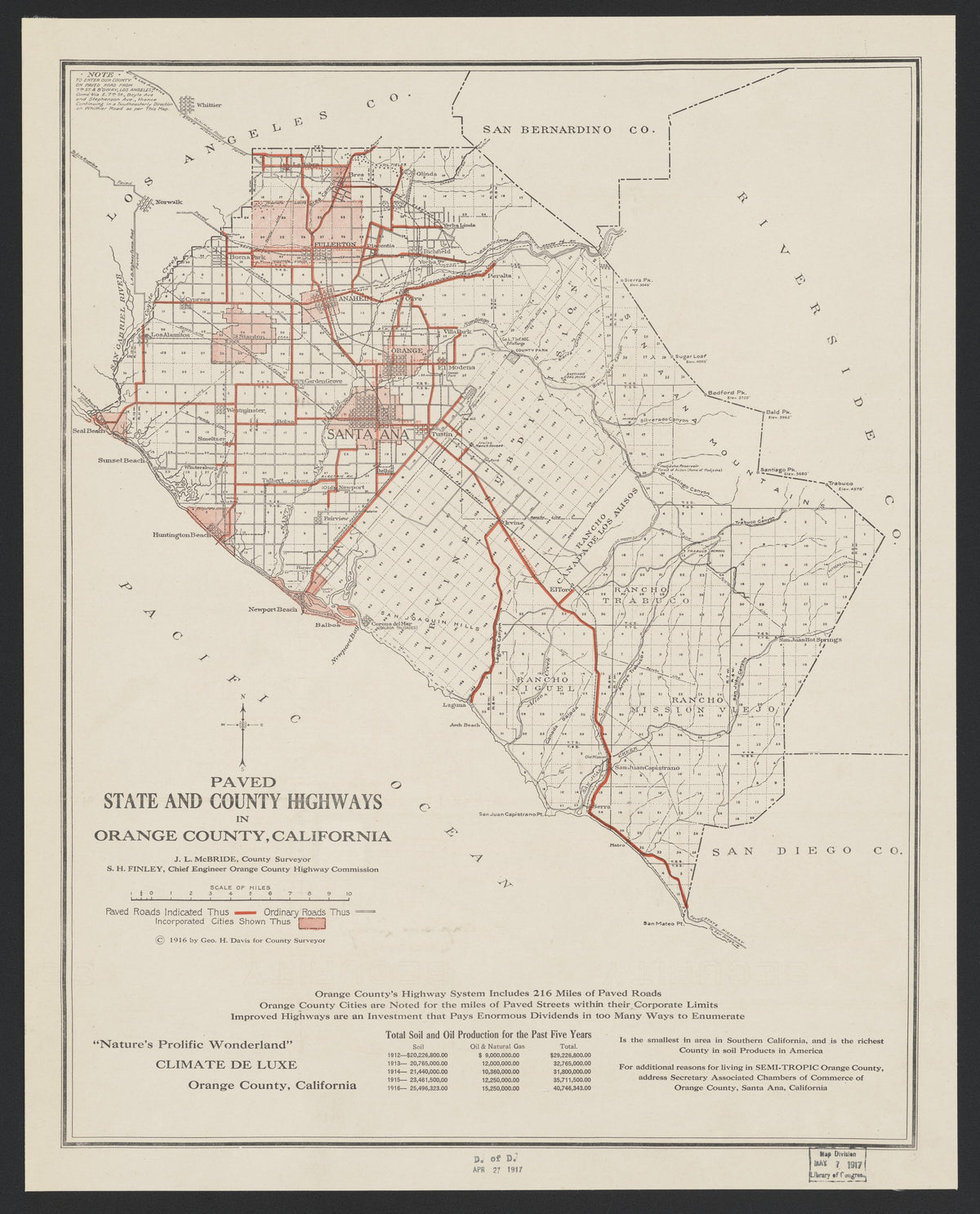 CA Drawer 171, Folder 09, Item 01 from Maps of California--counties New-Orange to 1937 1889 by Relic Map Company