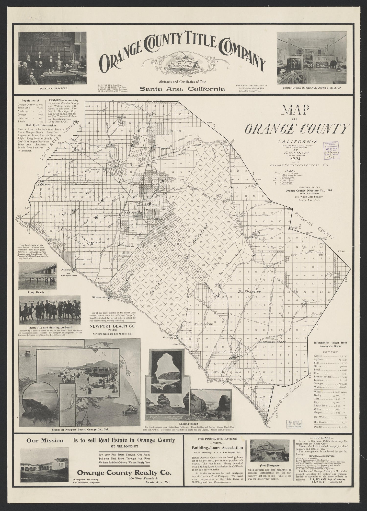 This old map of California, Orange County,  was created by  in 1889