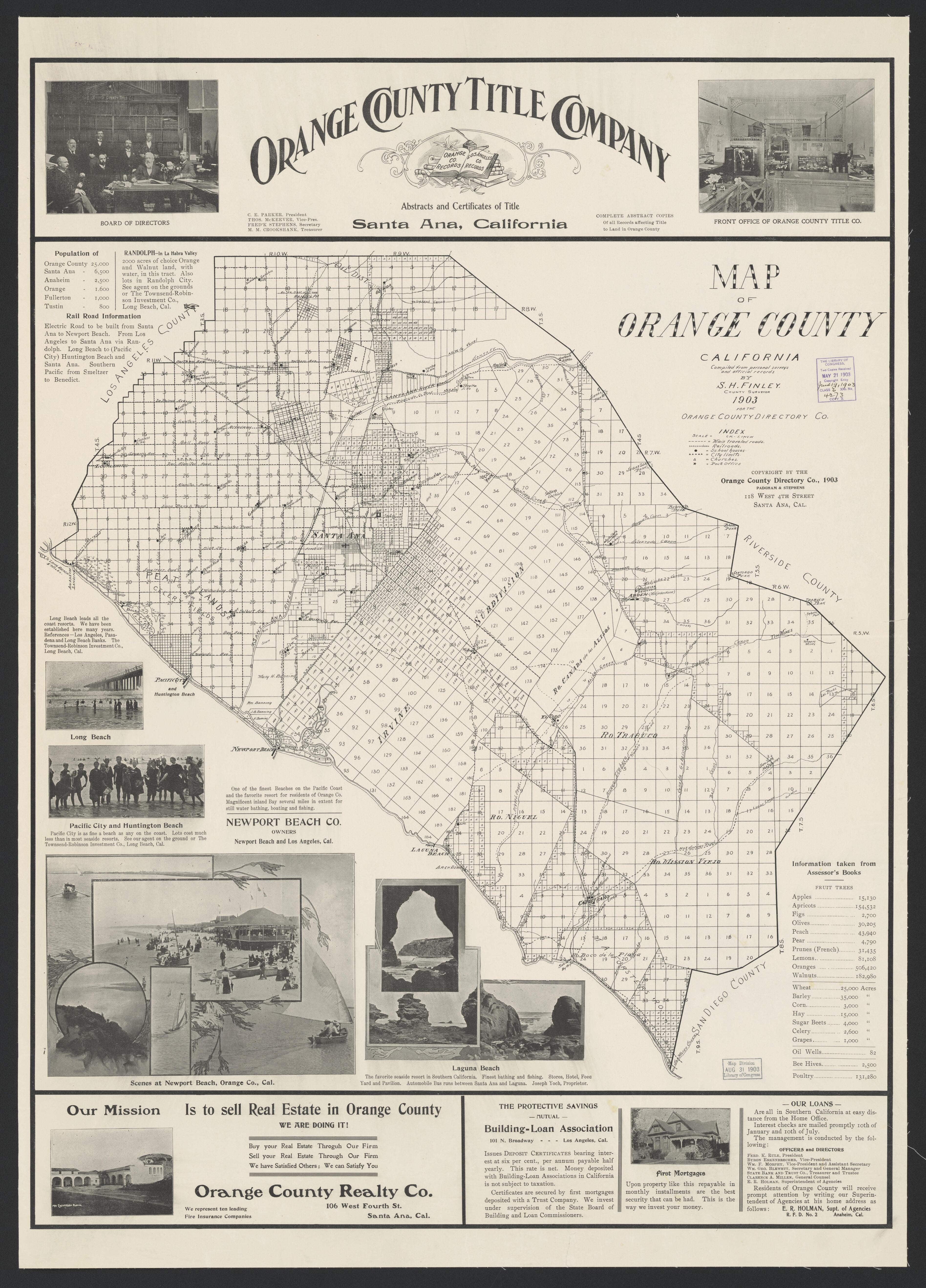 This old map of California, Orange County,  was created by  in 1889