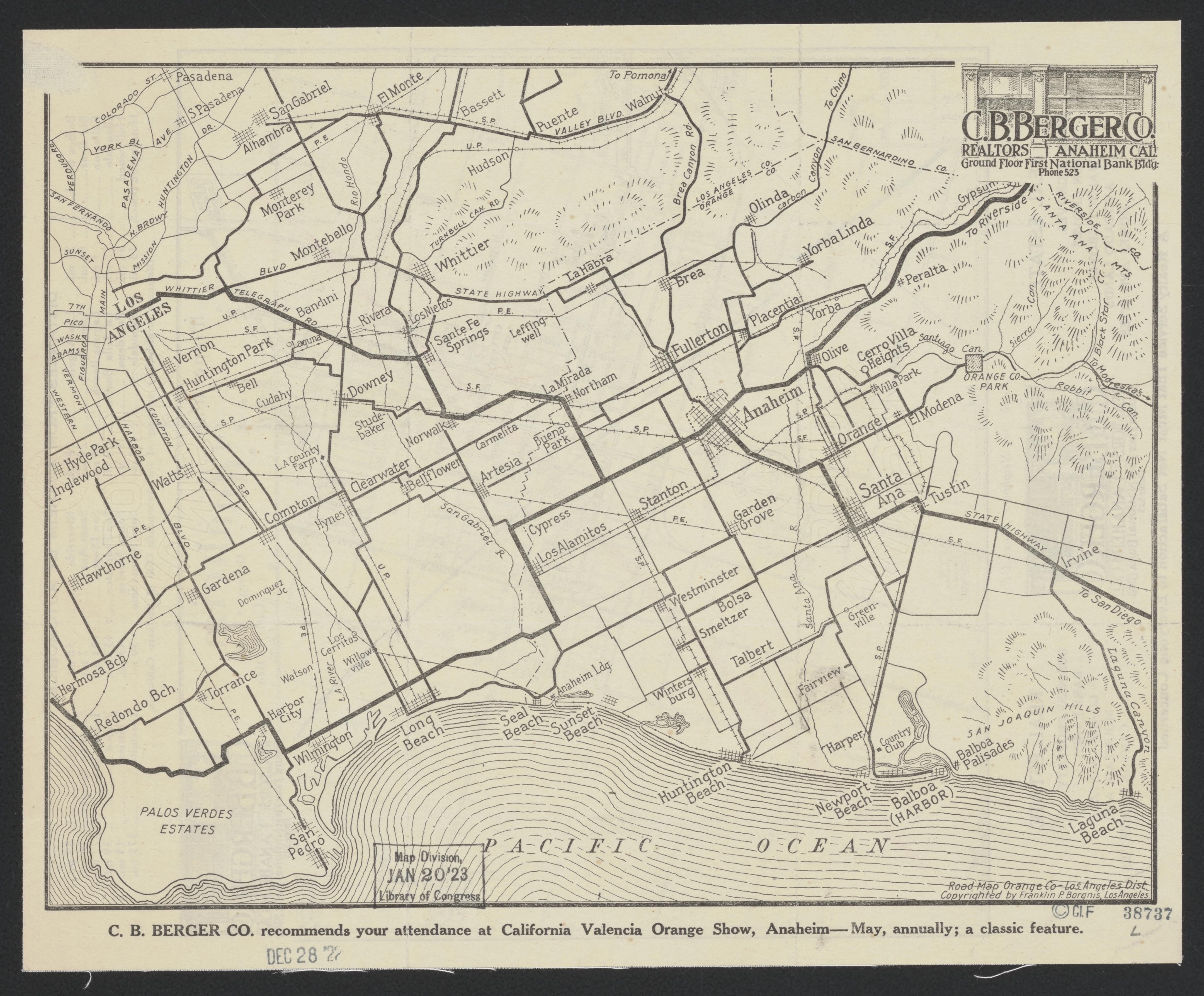 This old map of California, Orange County,  was created by  in 1889