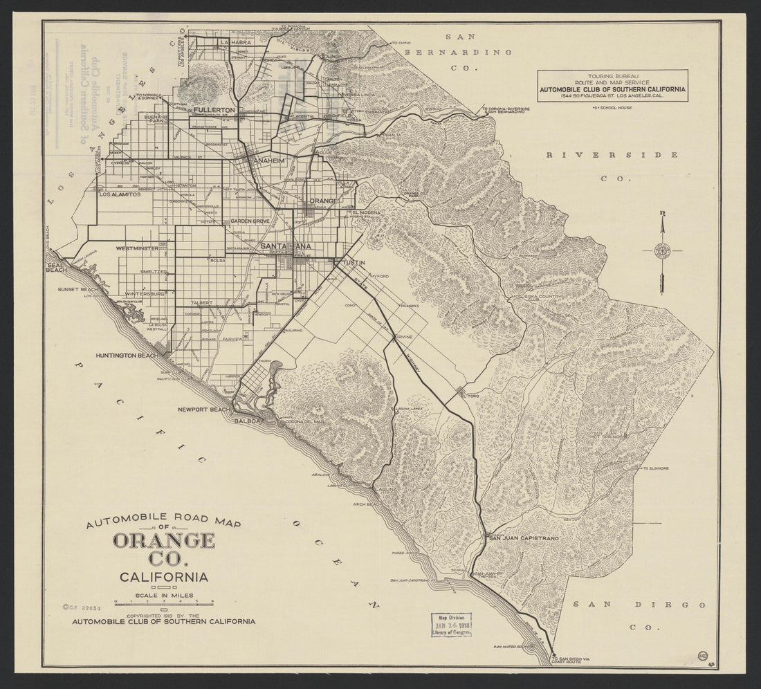 This old map of California, Orange County,  was created by  in 1889