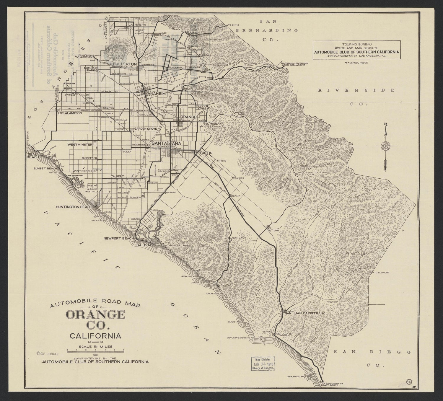 This old map of California, Orange County,  was created by  in 1889
