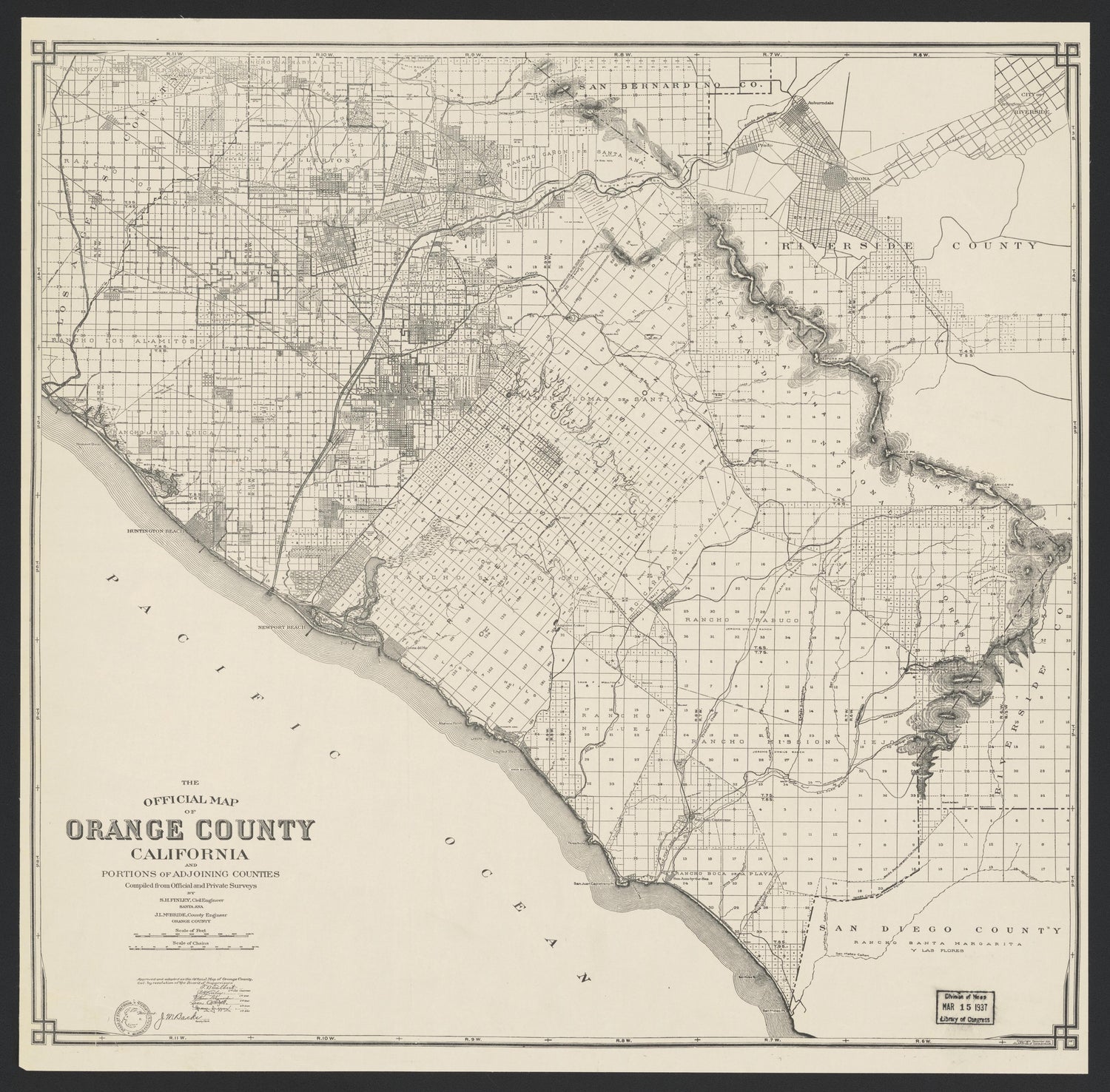 This old map of California, Orange County,  was created by  in 1889