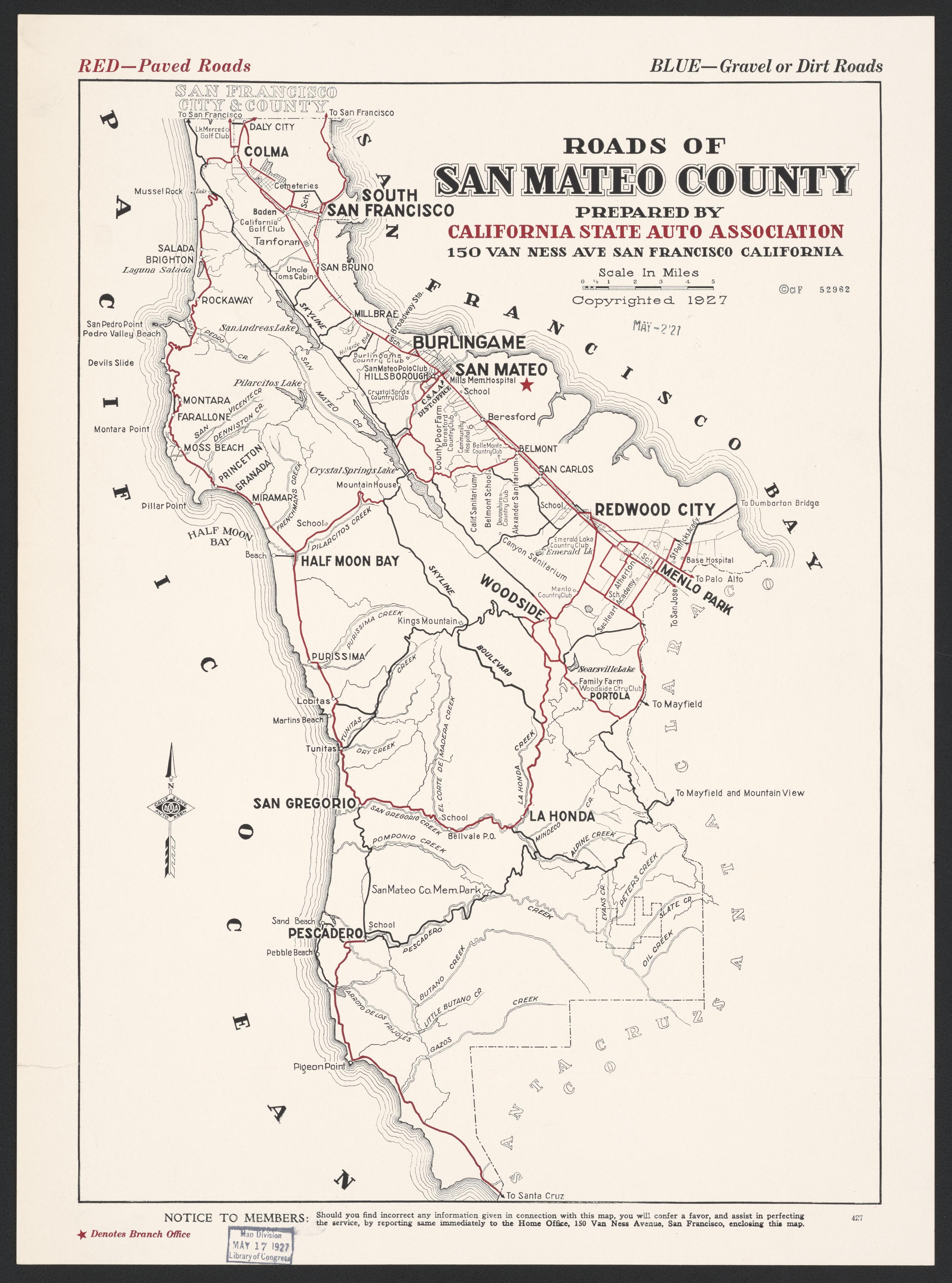 This old map of California, San Mateo County,  was created by  in 1856