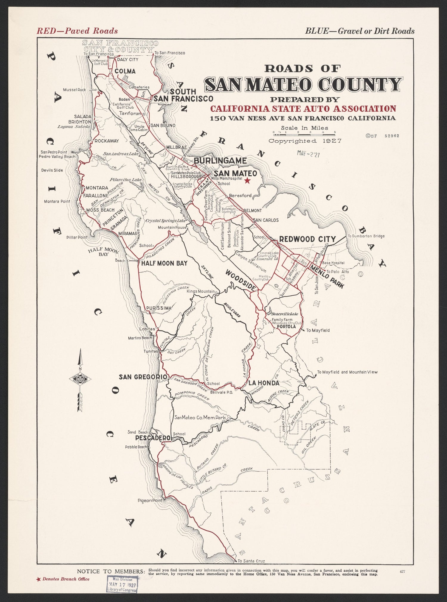 This old map of California, San Mateo County,  was created by  in 1856