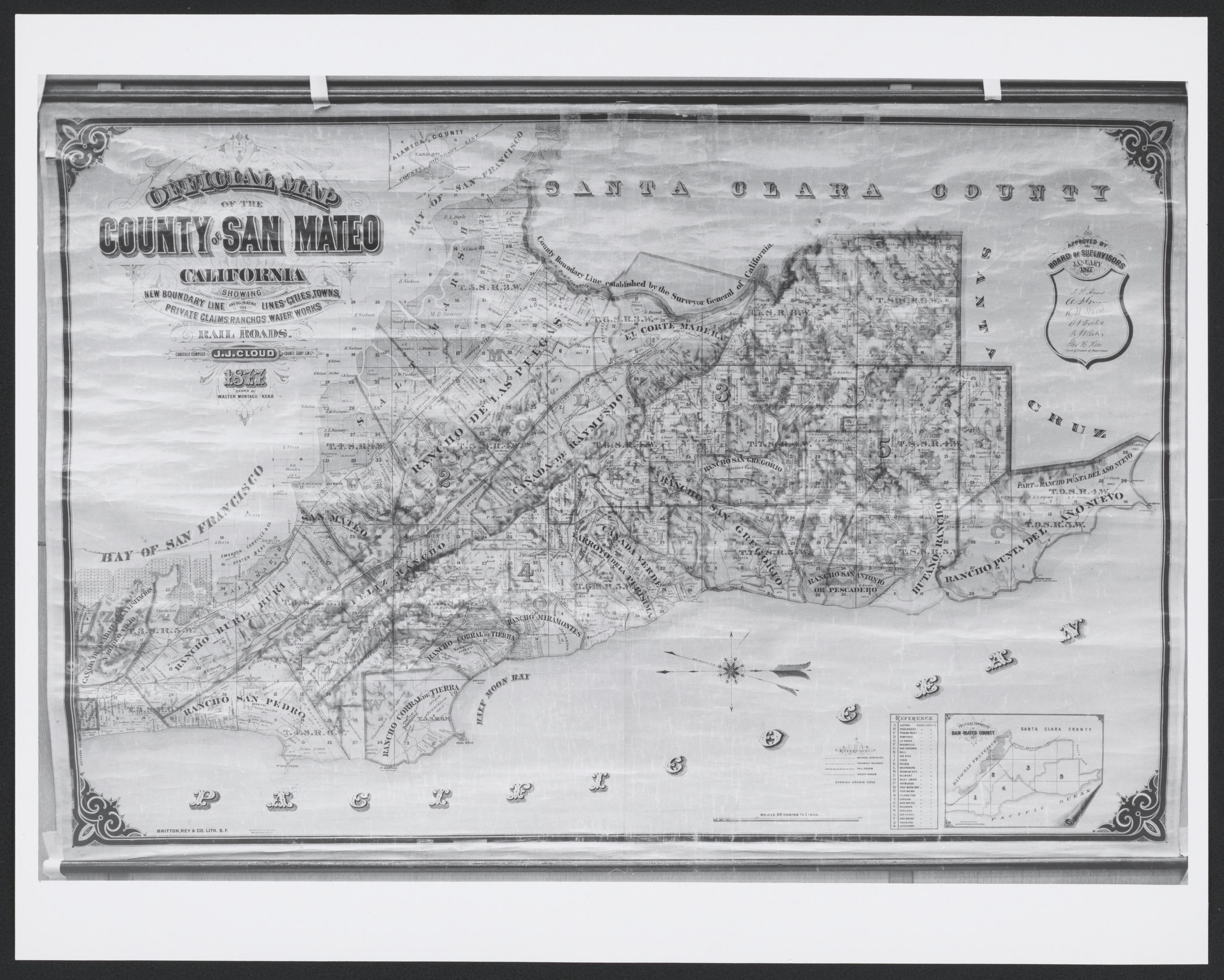 This old map of California, San Mateo County,  was created by  in 1856