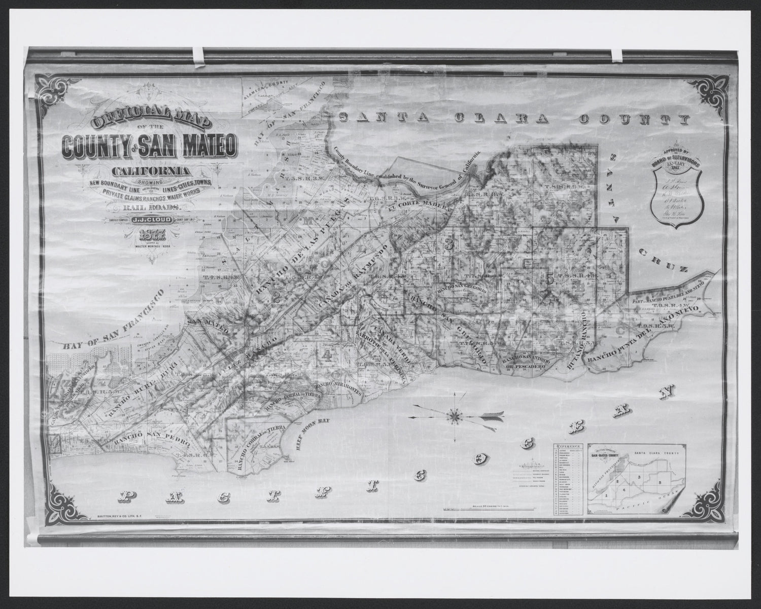 This old map of California, San Mateo County,  was created by  in 1856