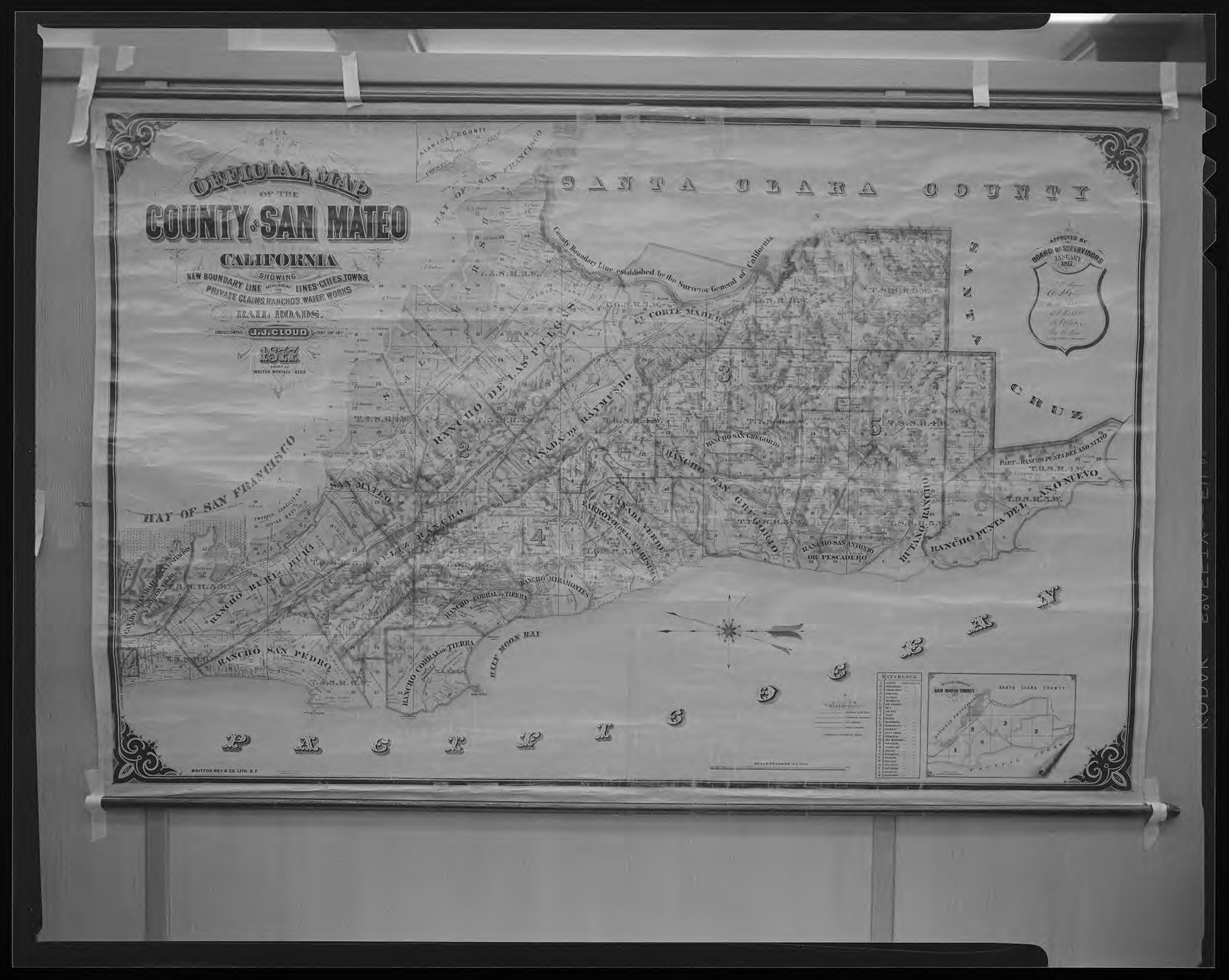 This old map of California, San Mateo County,  was created by  in 1856
