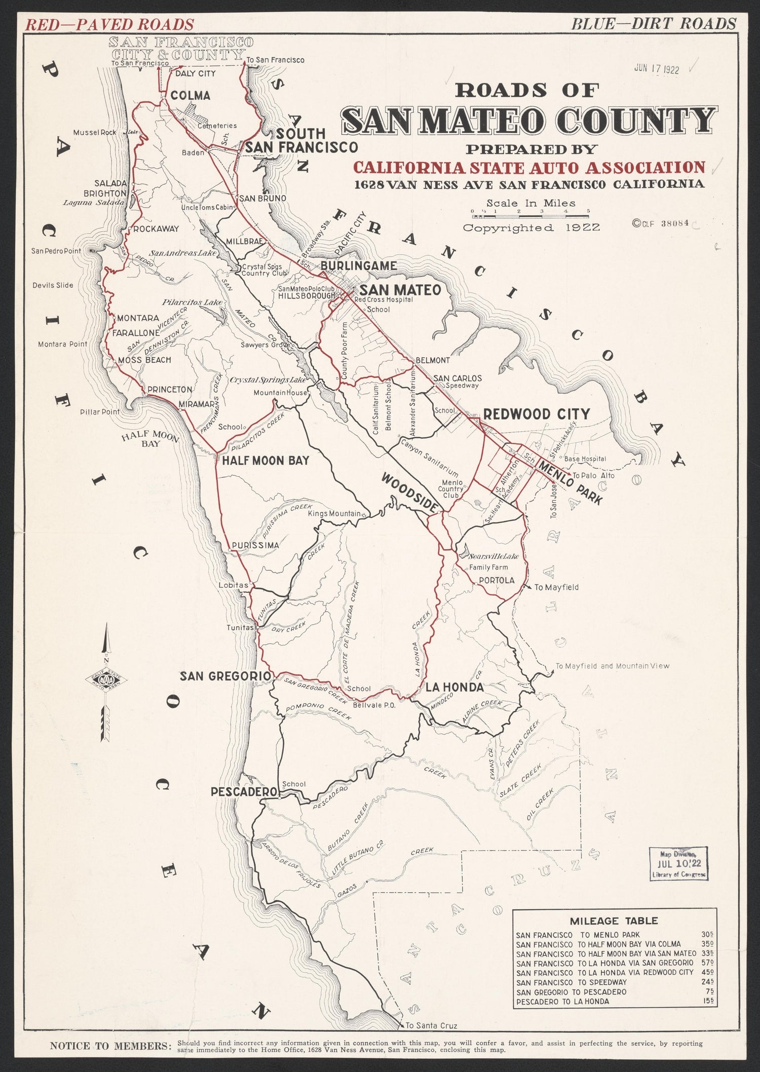 This old map of California, San Mateo County,  was created by  in 1856