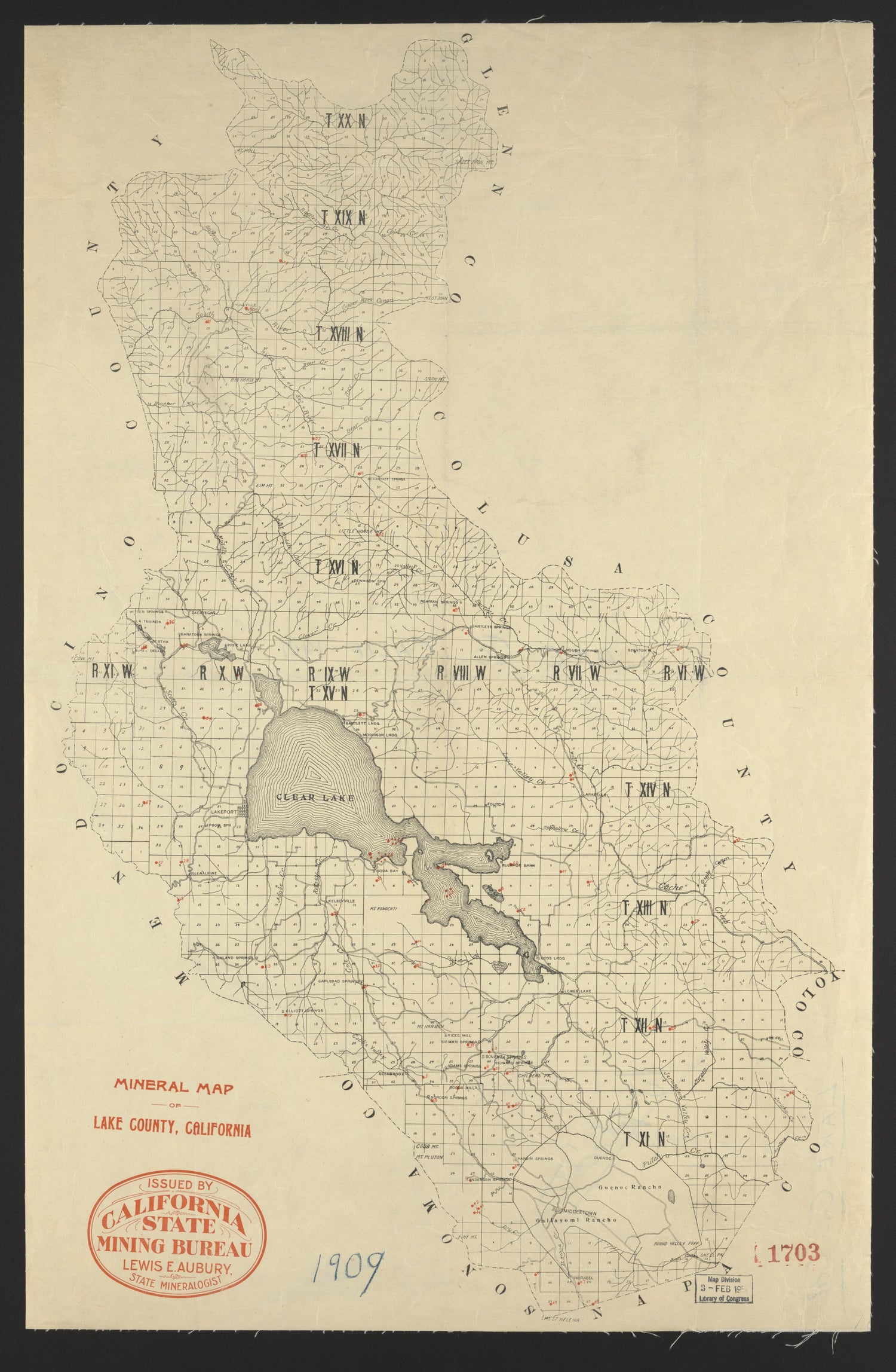 CA Drawer 149, Folder 02, Item 01 (Front) from Maps of California--counties Lake-Lassen to 1937 1861 by Relic Map Company