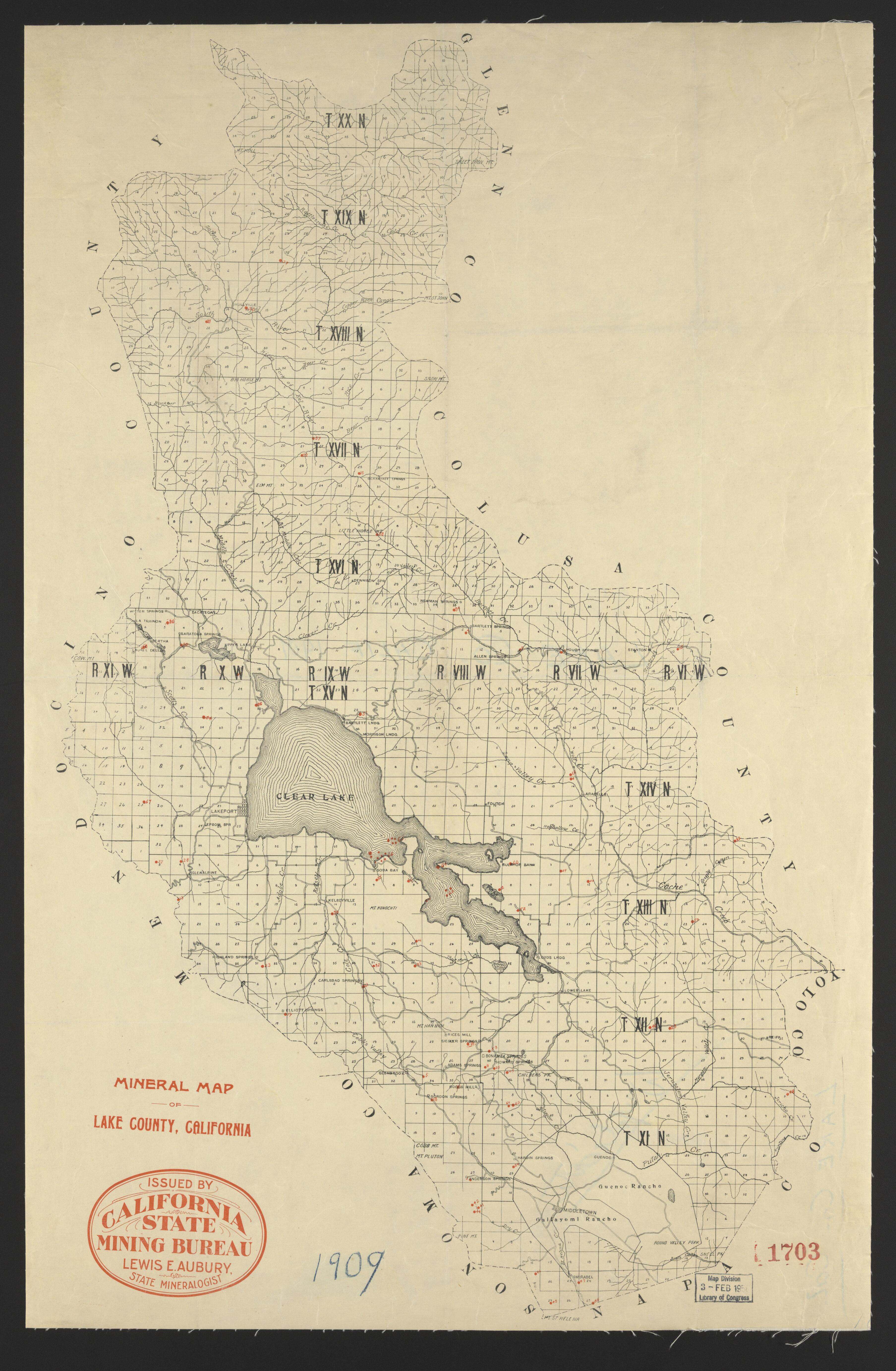 CA Drawer 149, Folder 02, Item 01 (Front) from Maps of California--counties Lake-Lassen to 1937 1861 by Relic Map Company