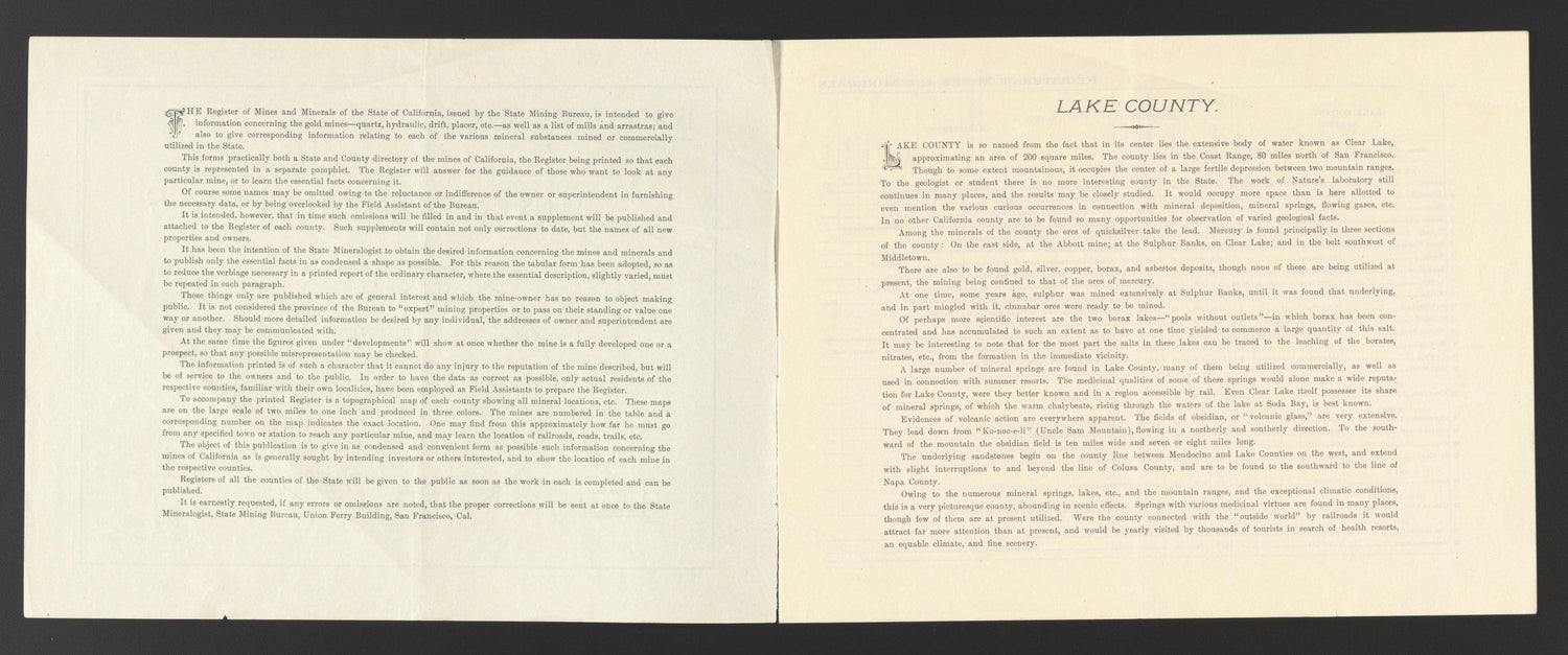 This old map of California, Lake County, Lassen County,  was created by  in 1861