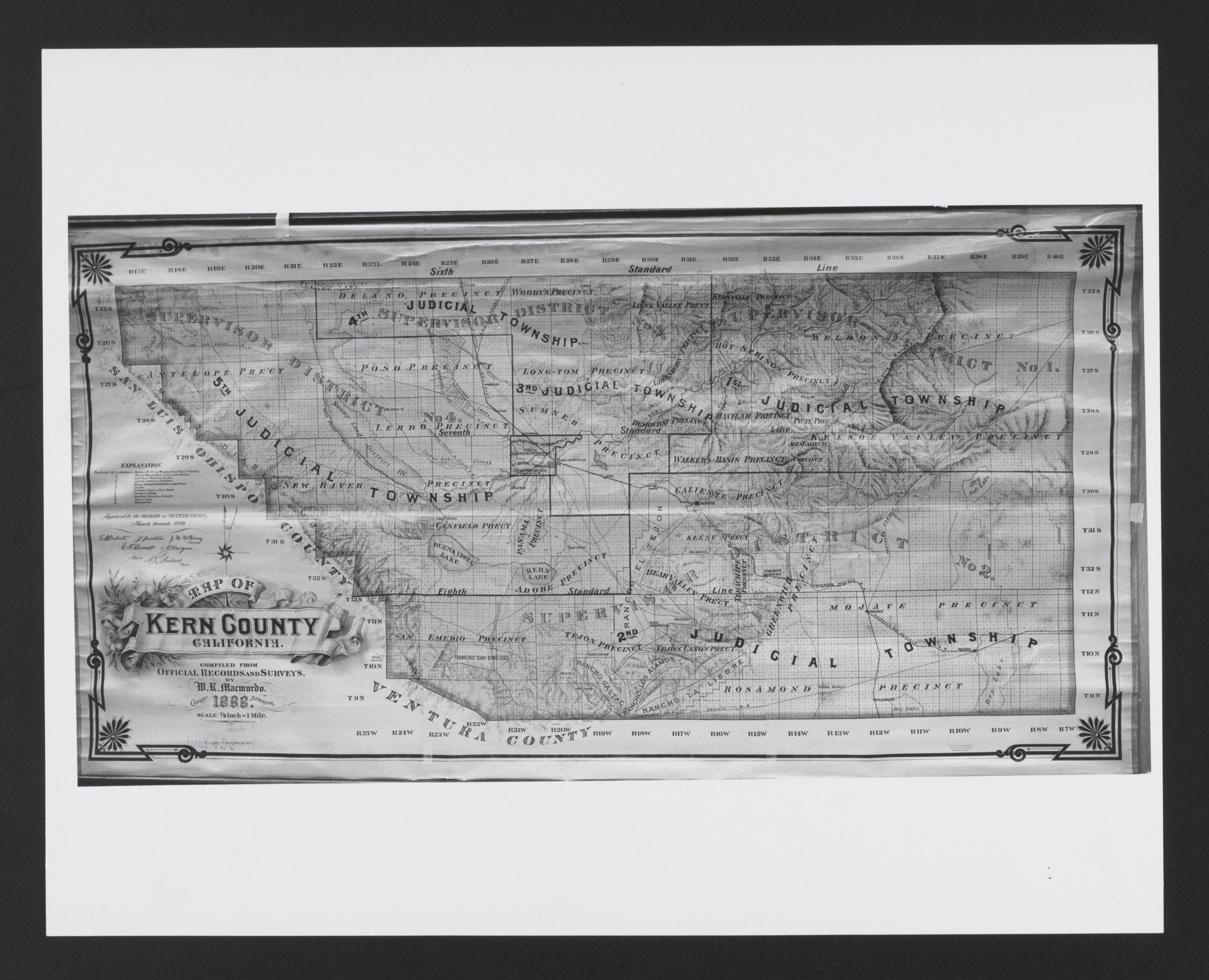 This old map of California, Inyo County, Kern County,  was created by  in 1866