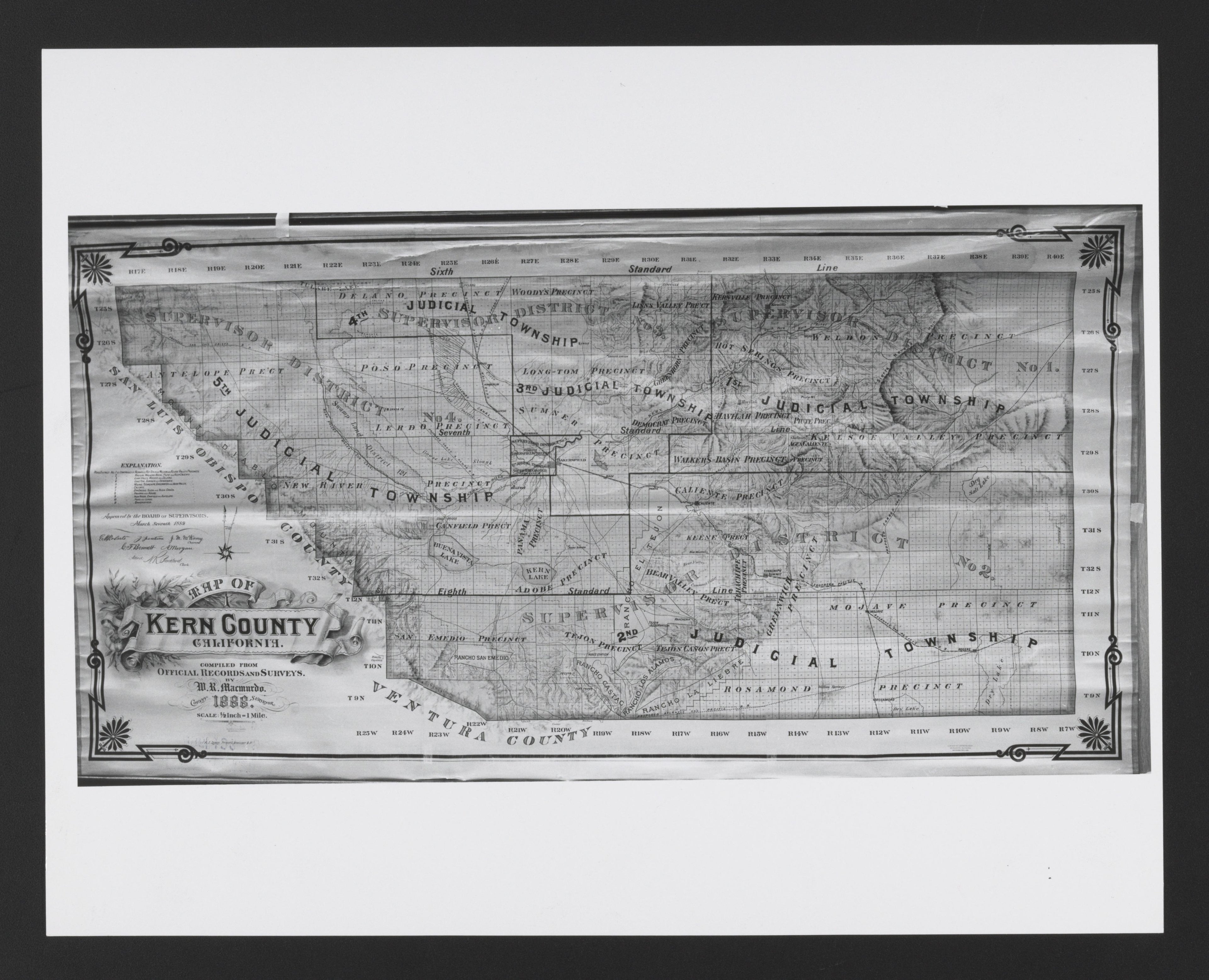 This old map of California, Inyo County, Kern County,  was created by  in 1866