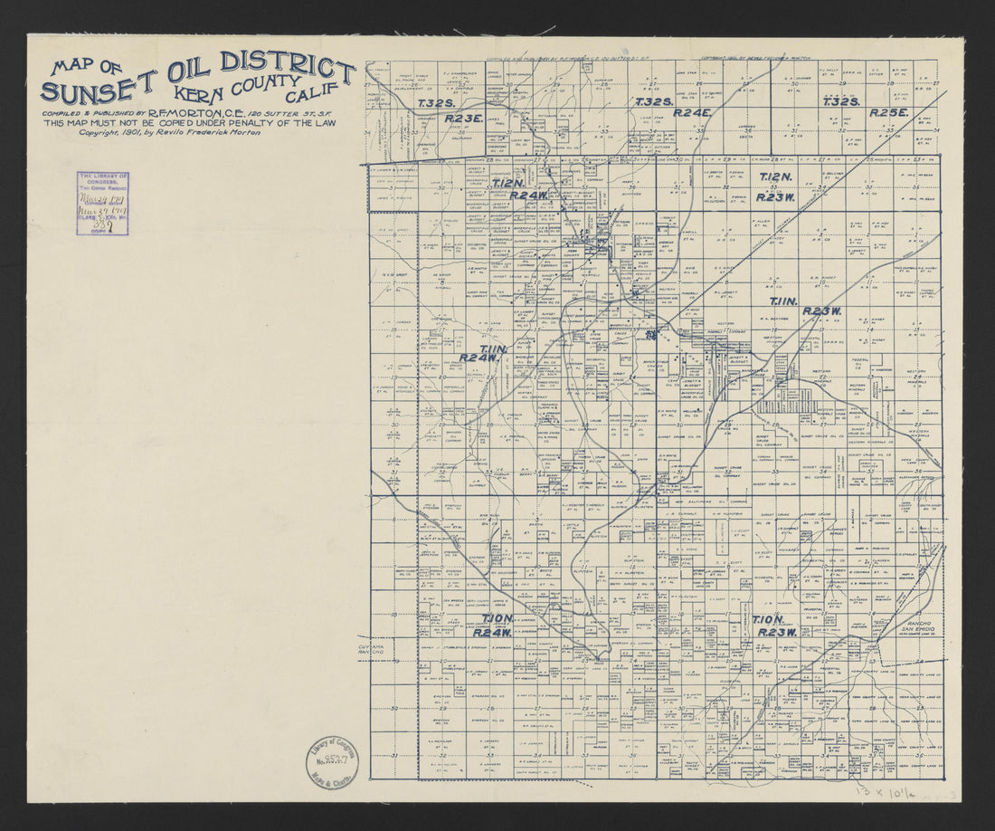 This old map of California, Inyo County, Kern County,  was created by  in 1866