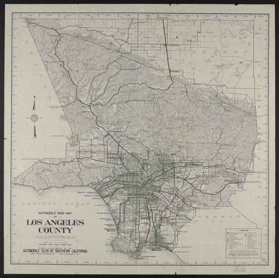 This old map of California, Los Angeles County,  was created by  in 1923