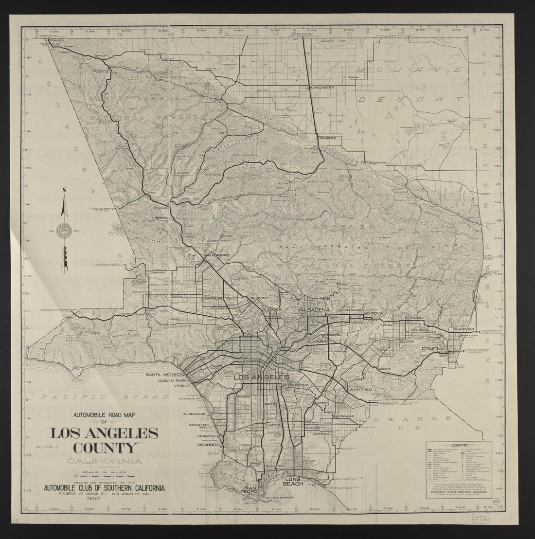 This old map of California, Los Angeles County,  was created by  in 1923