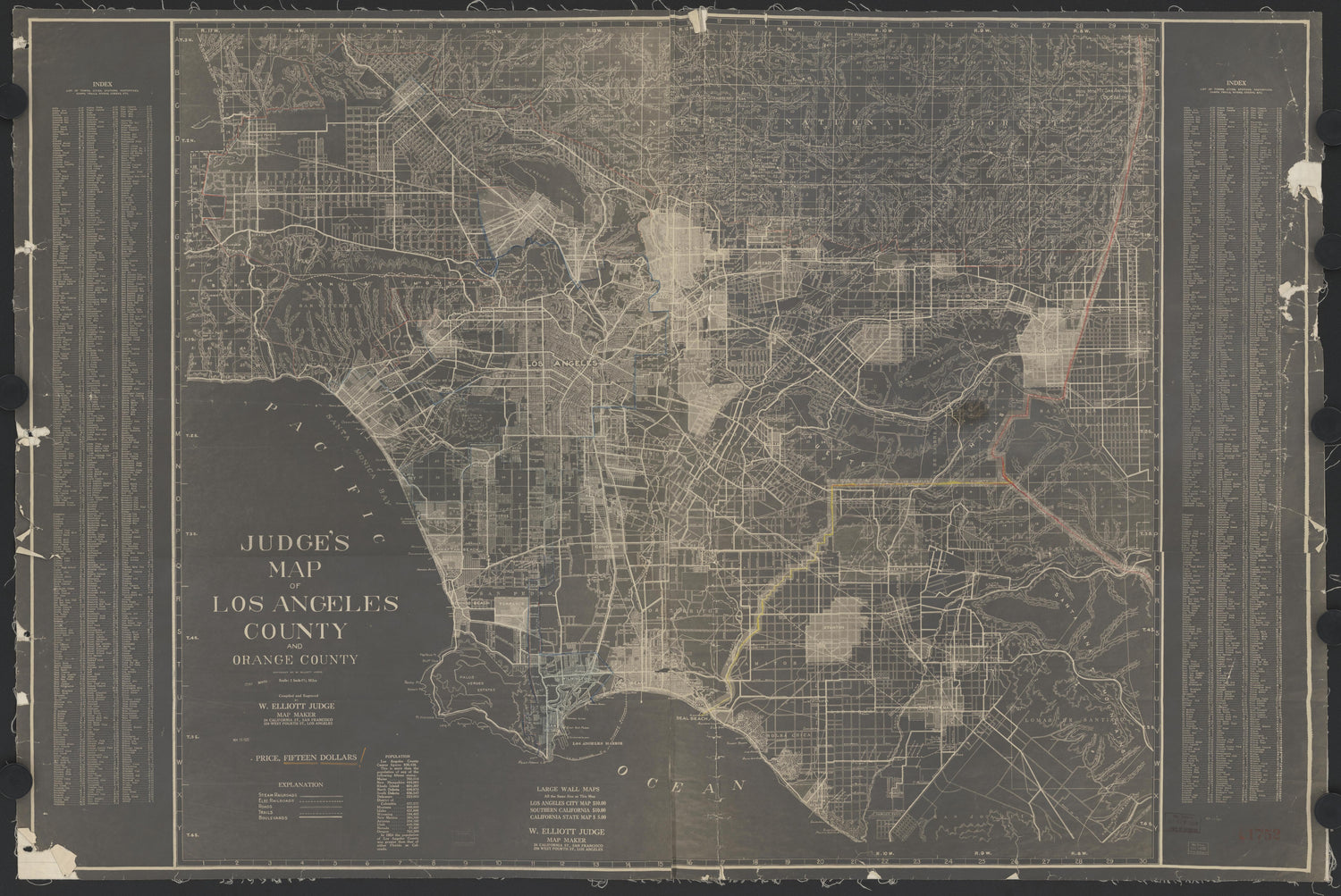 CA Drawer 153, Folder 02, Item 01 from Maps of California--counties Los Angeles 1923-1929 by Relic Map Company