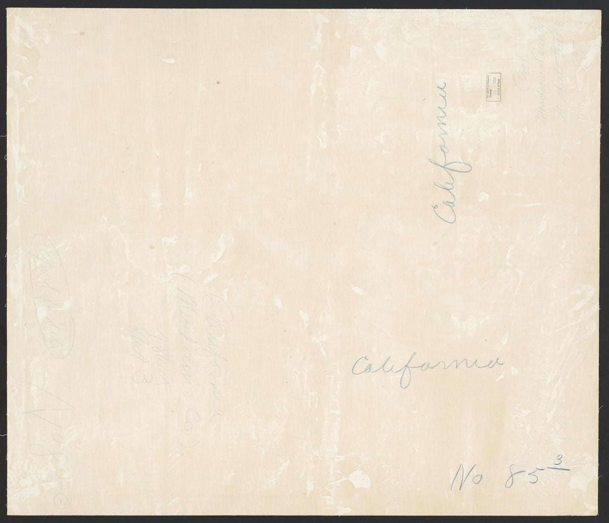 CA Drawer 163, Folder 13, Item 02 (Back) from Maps of California--counties Mariposa-Mendocino to 1937 1850 by Relic Map Company