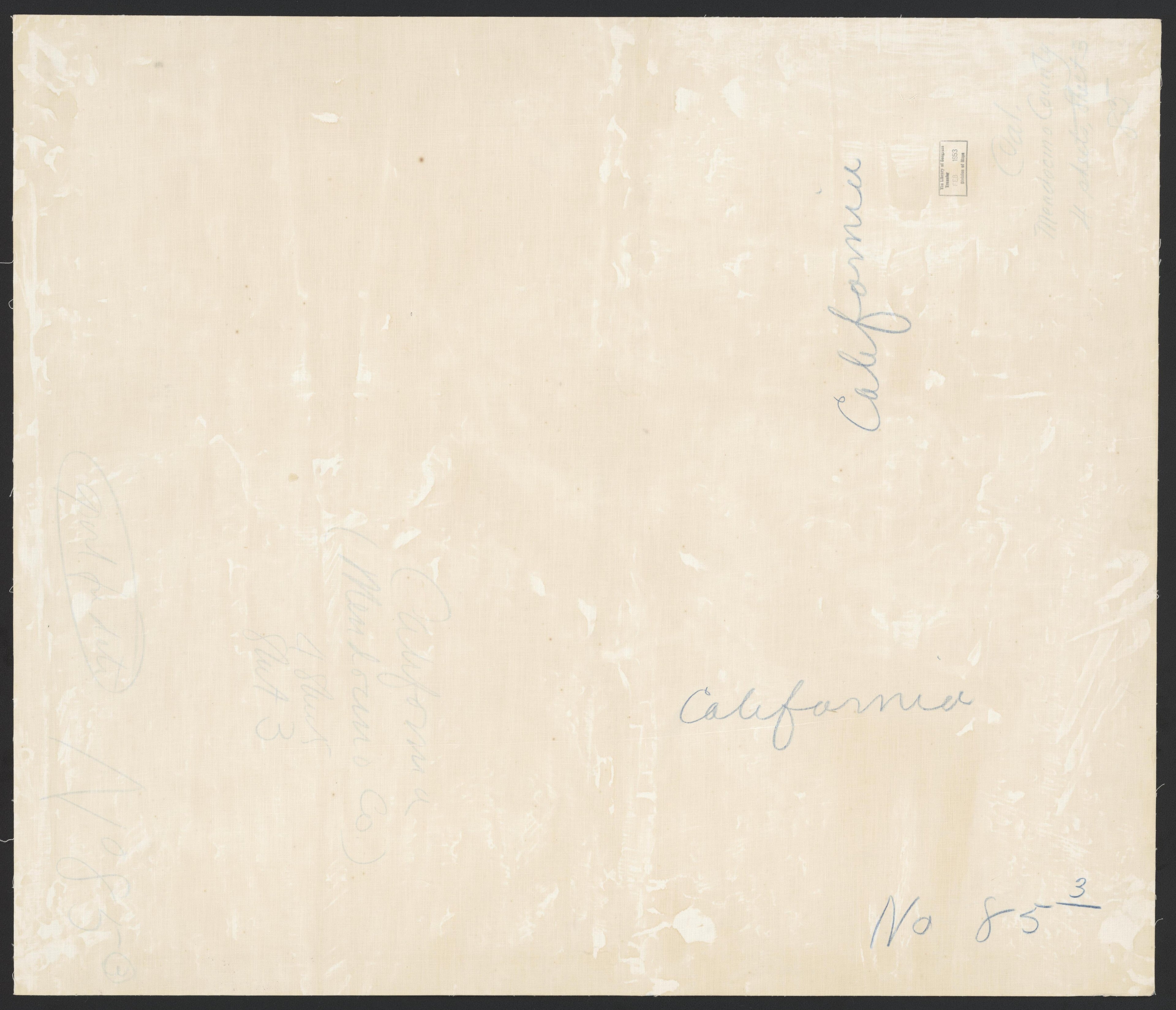CA Drawer 163, Folder 13, Item 02 (Back) from Maps of California--counties Mariposa-Mendocino to 1937 1850 by Relic Map Company