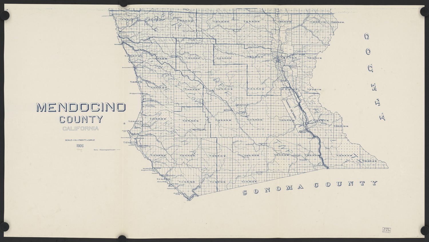 CA Drawer 163, Folder 15, Item 01 from Maps of California--counties Mariposa-Mendocino to 1937 1850 by Relic Map Company