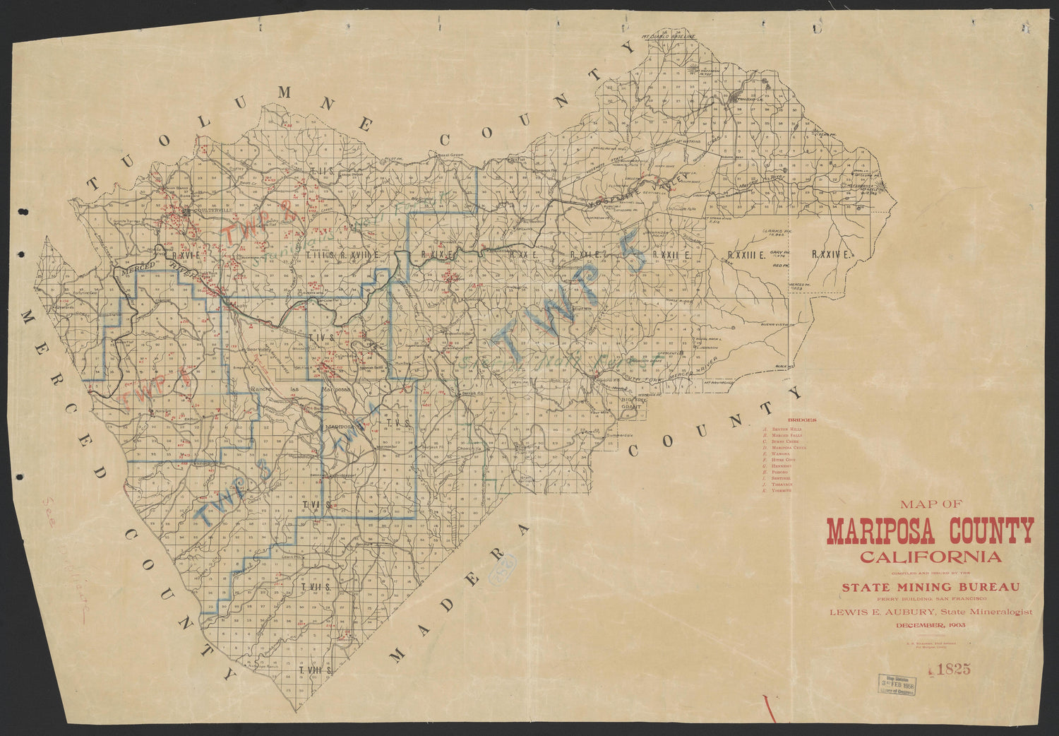 CA Drawer 163, Folder 01, Item 02 (Front) from Maps of California--counties Mariposa-Mendocino to 1937 1850 by Relic Map Company