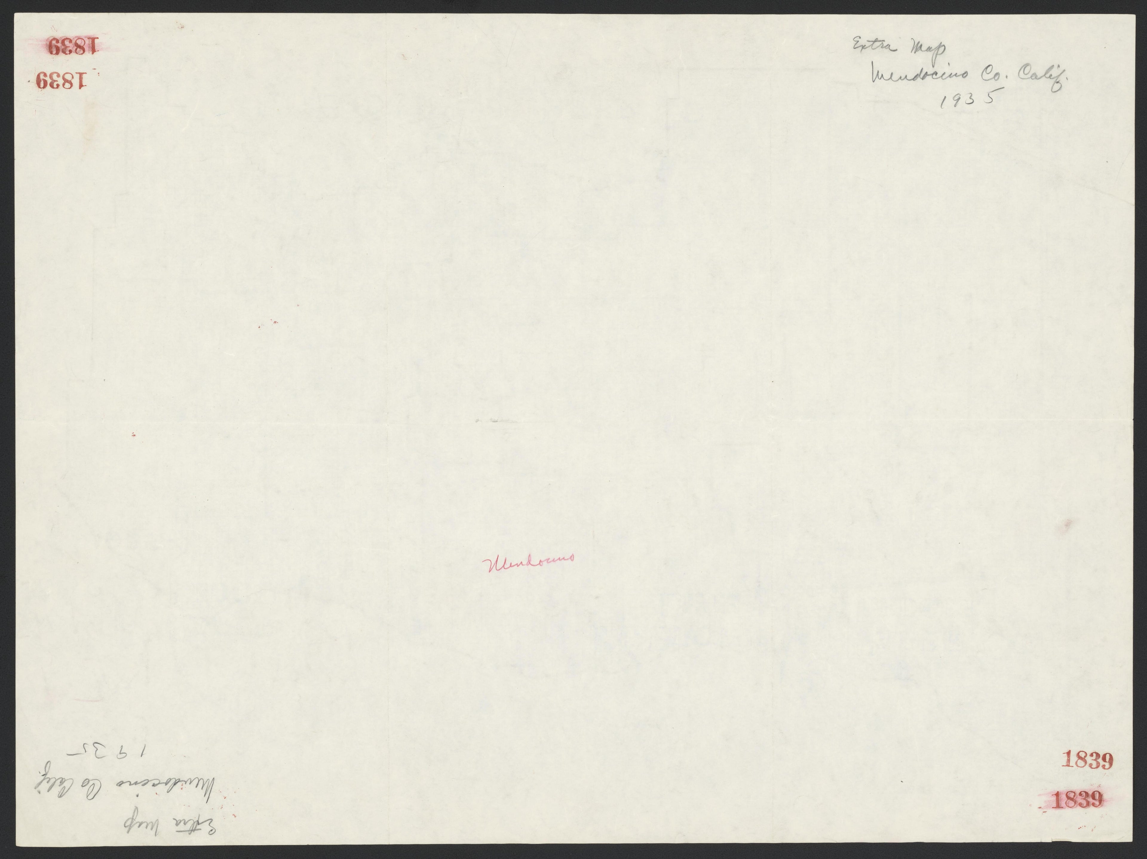 CA Drawer 163, Folder 24, Item 01 (Back) from Maps of California--counties Mariposa-Mendocino to 1937 1850 by Relic Map Company