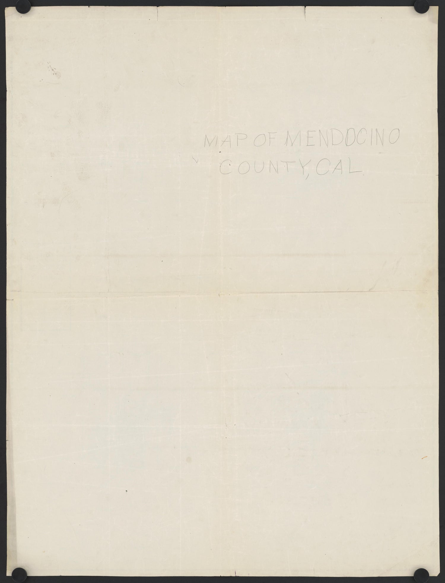 CA Drawer 163, Folder 17, Item 01 (Back) from Maps of California--counties Mariposa-Mendocino to 1937 1850 by Relic Map Company