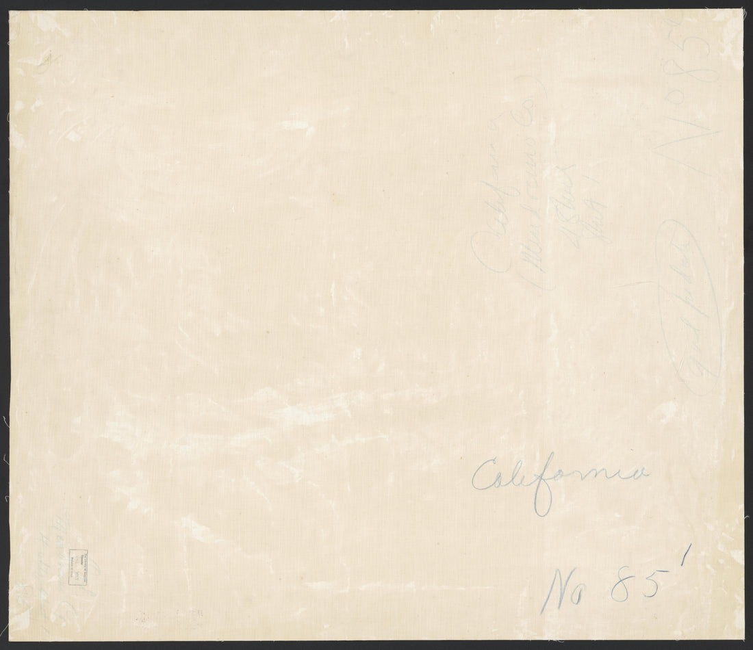 CA Drawer 163, Folder 13, Item 01 (Back) from Maps of California--counties Mariposa-Mendocino to 1937 1850 by Relic Map Company
